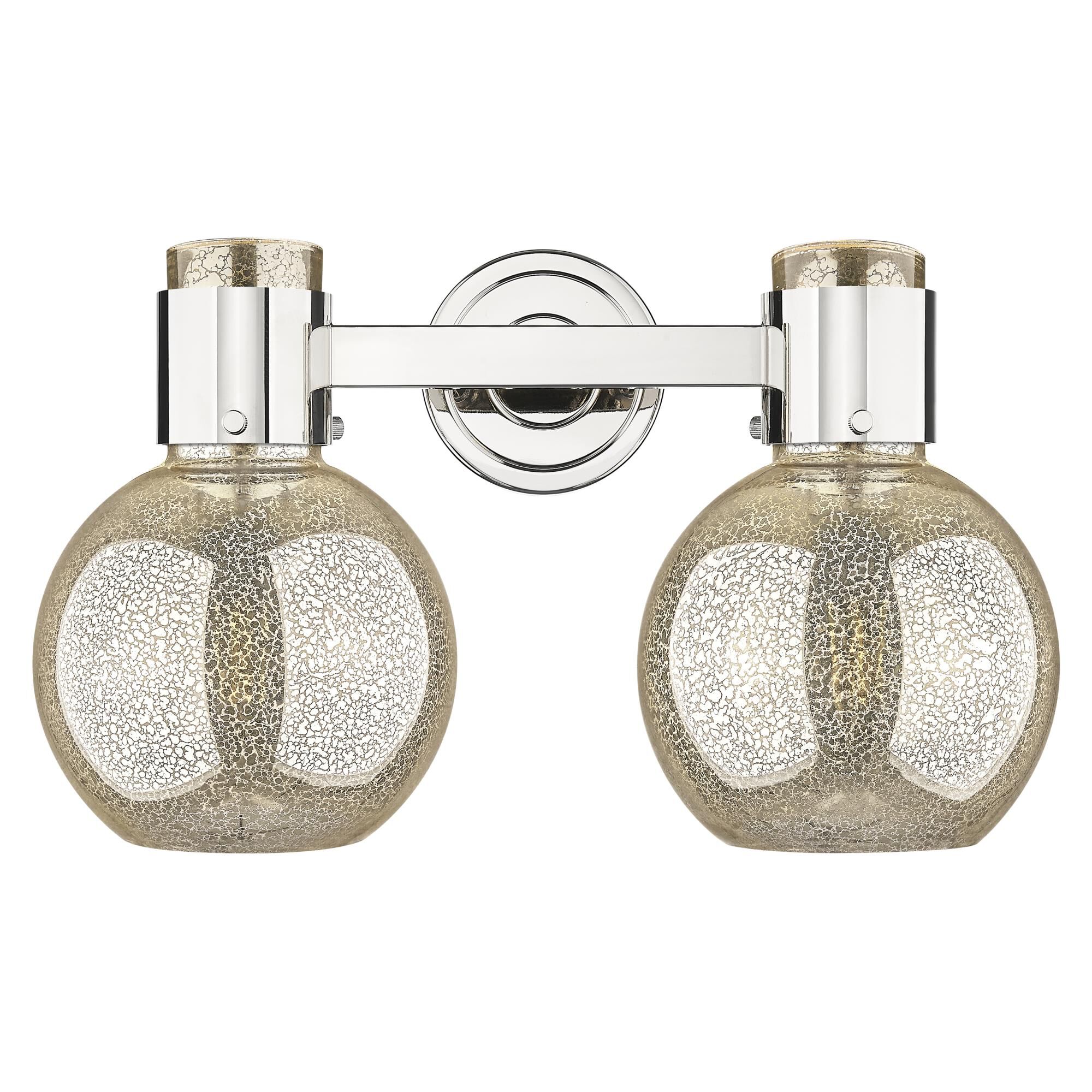 Shown in Polished Nickel finish and Mercury glass