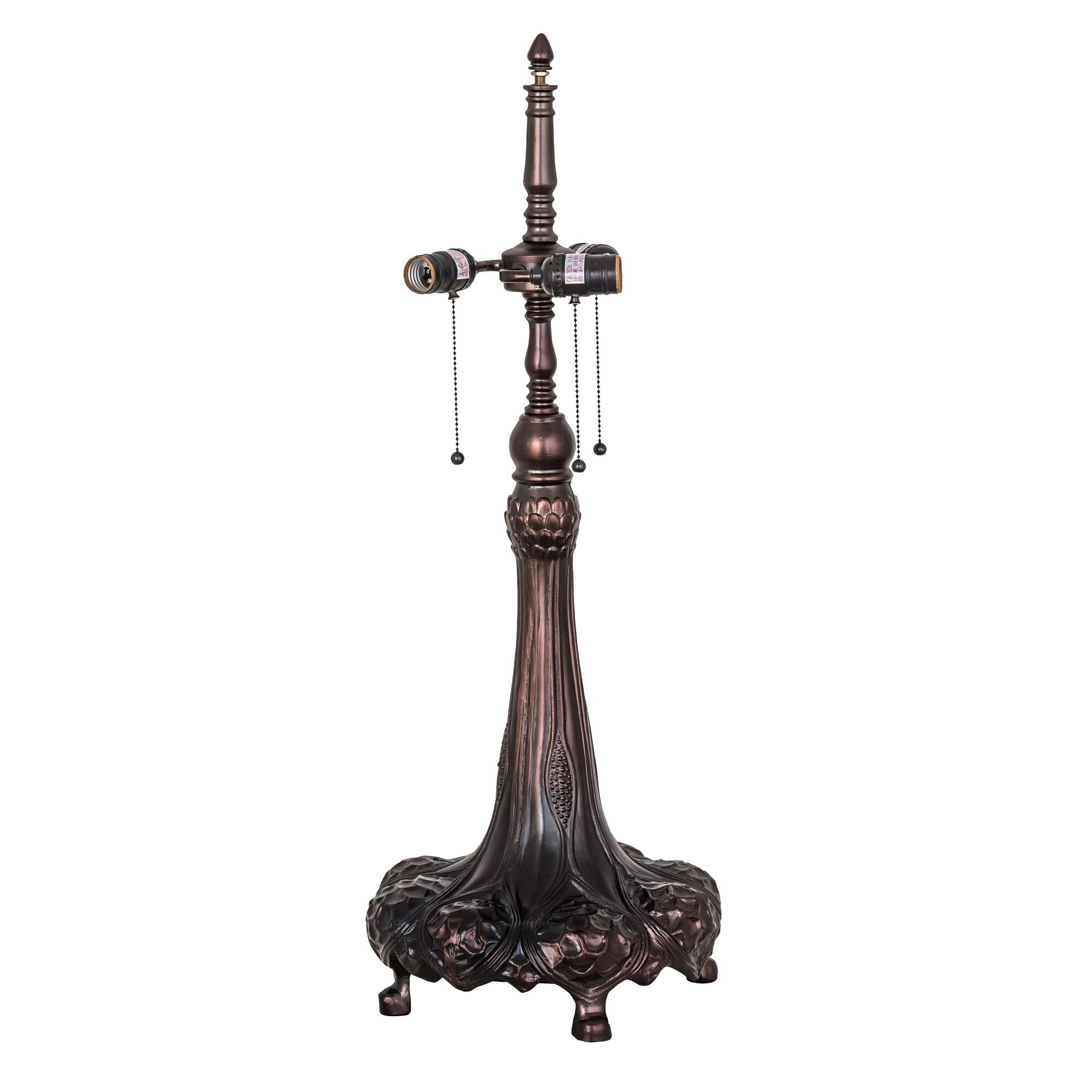 Shown in Mahogany Bronze finish and Ruby;Mauve;Blue;Violet;Beige;White glass