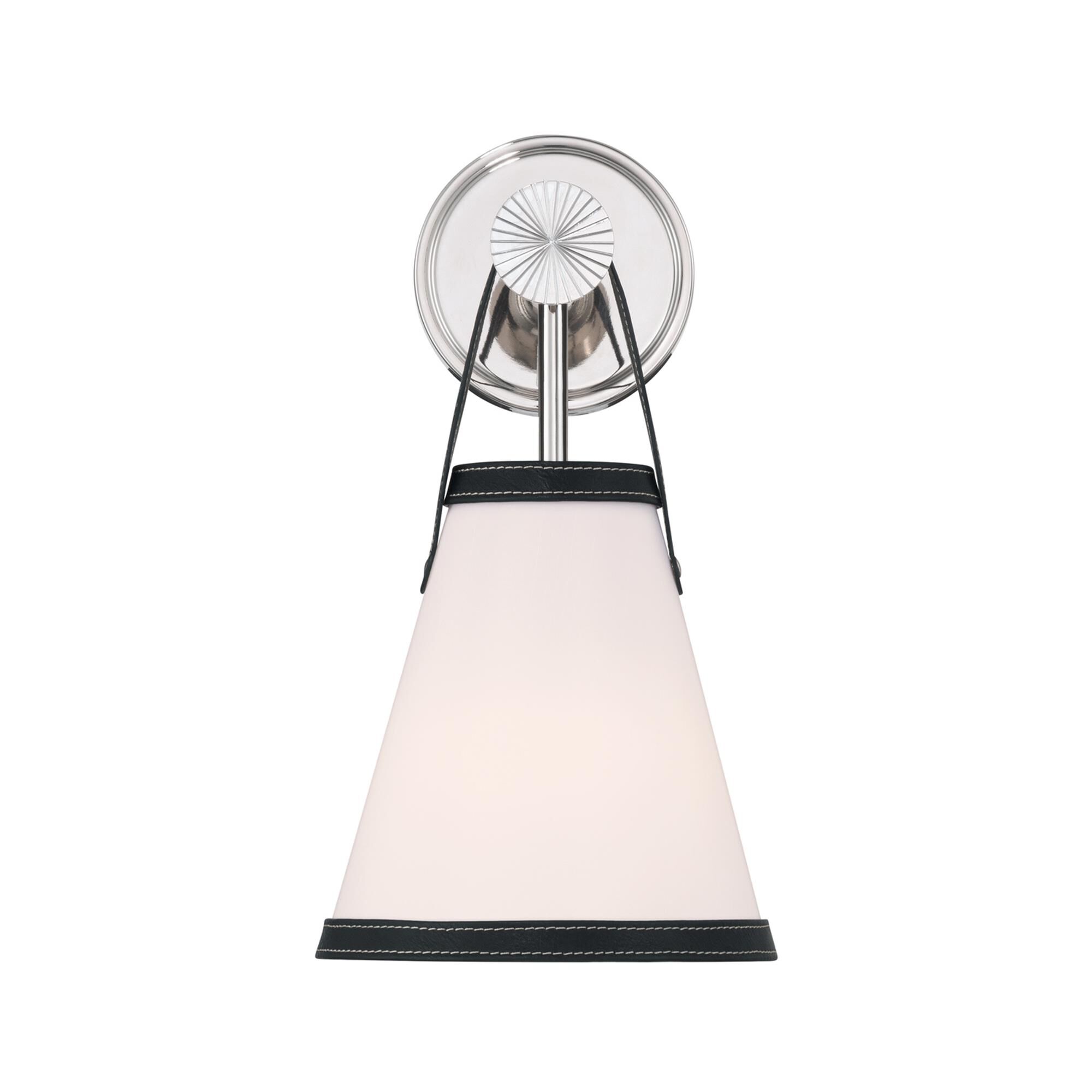 Shown in Polished Nickel finish and Fabric glass and Fabric shade