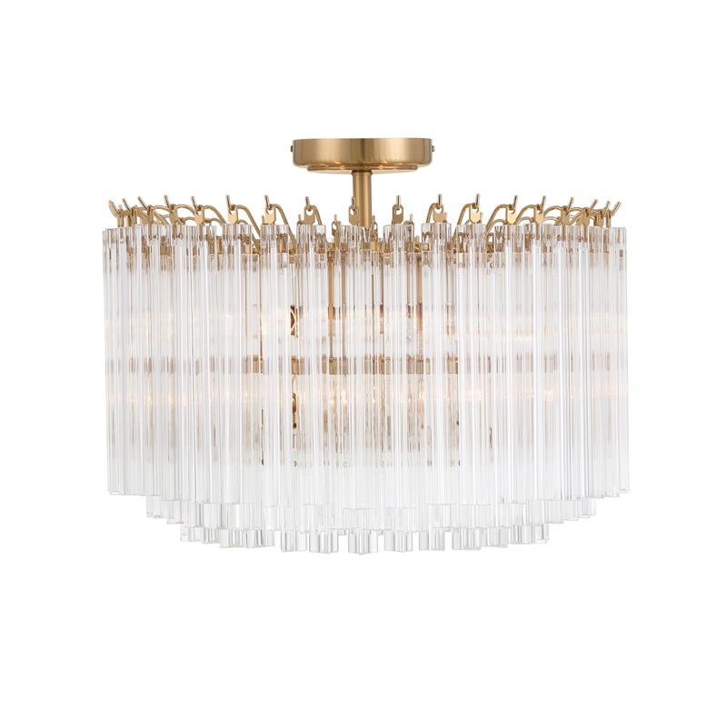 Lofton 18 Inch 5 Light Semi Flush Mount by Crystorama