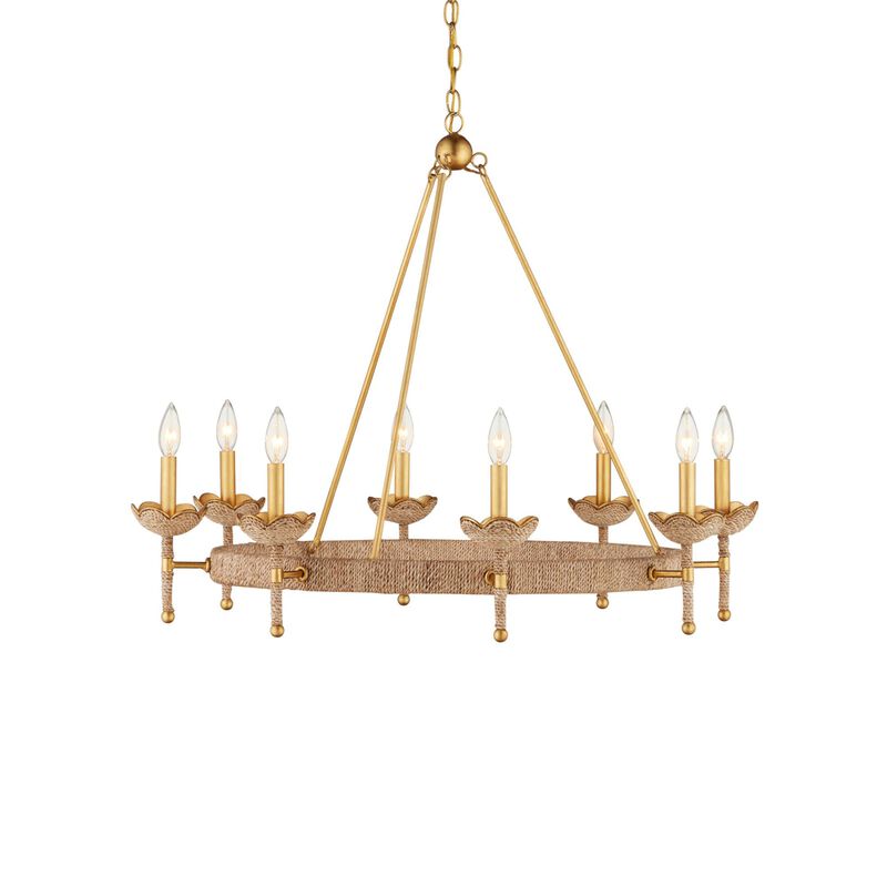 Suzanne Duin Vichy 36 Inch Chandelier by Currey and Company