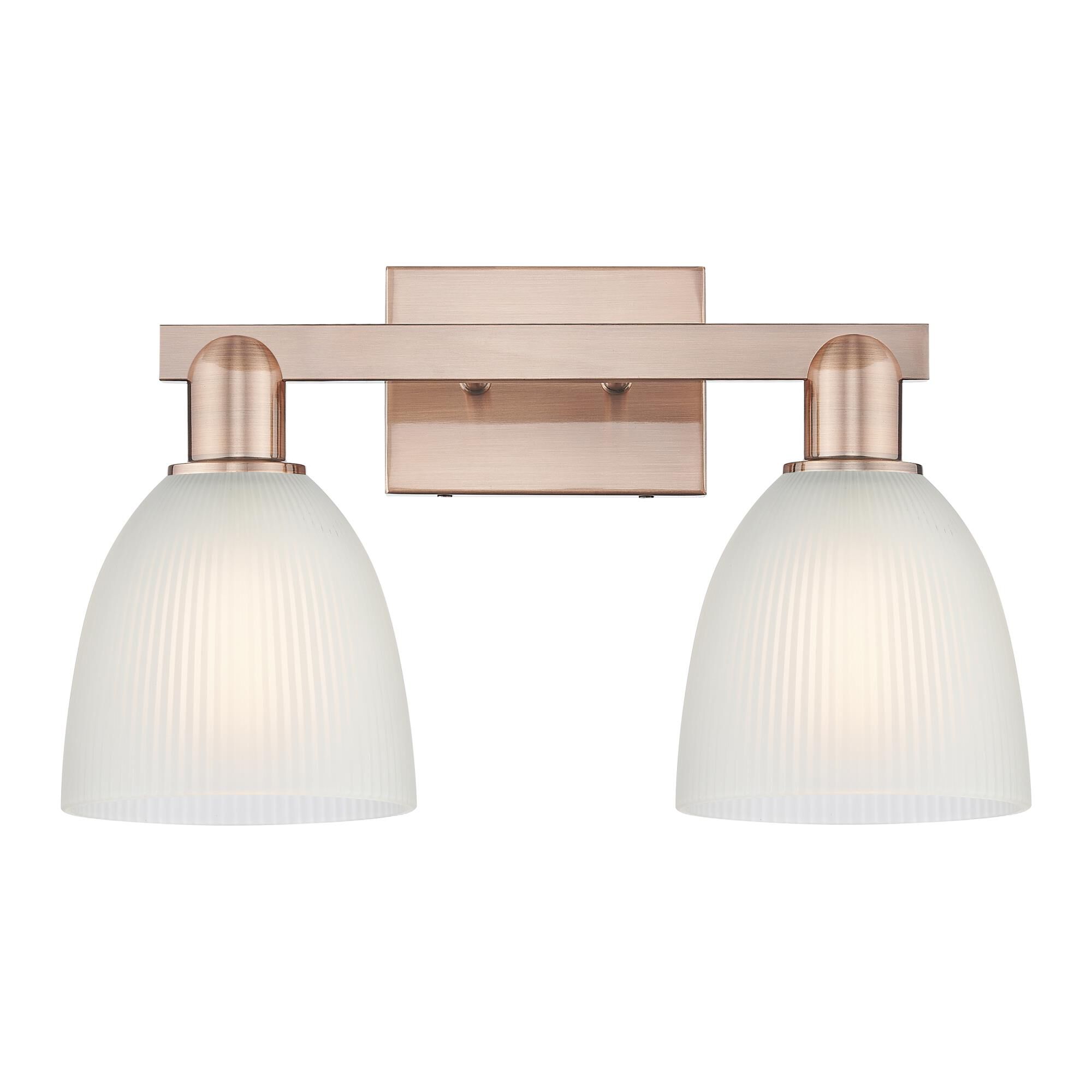 Shown in Antique Copper finish and White glass