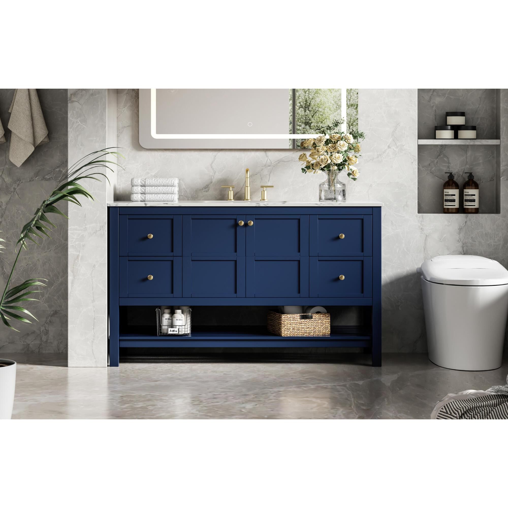 Theo 54 Inch Bath Vanity by Elegant Dcor