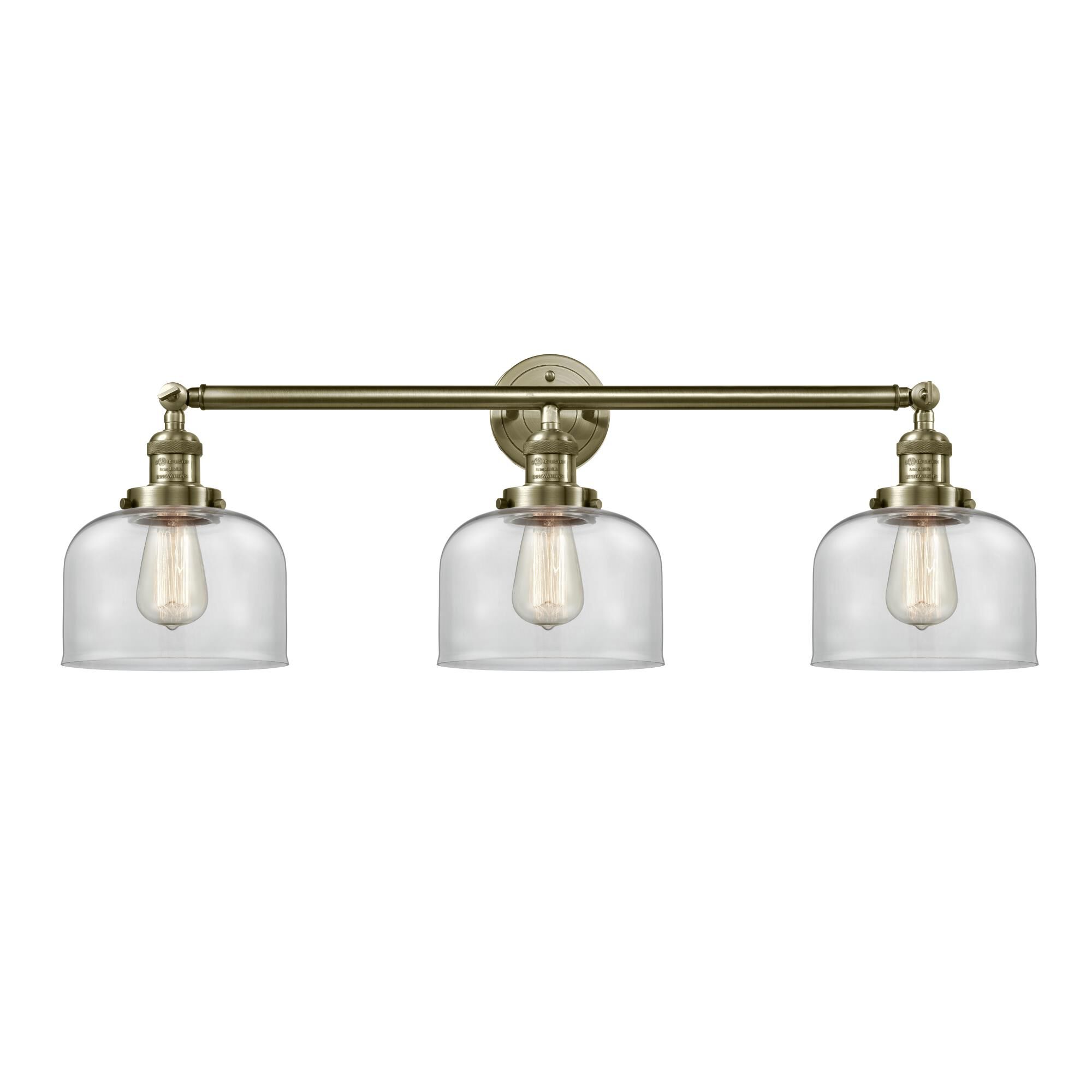 Bruno Marashlian Large Bell 32 Inch 3 Light Bath Vanity Light by Innovations Lighting