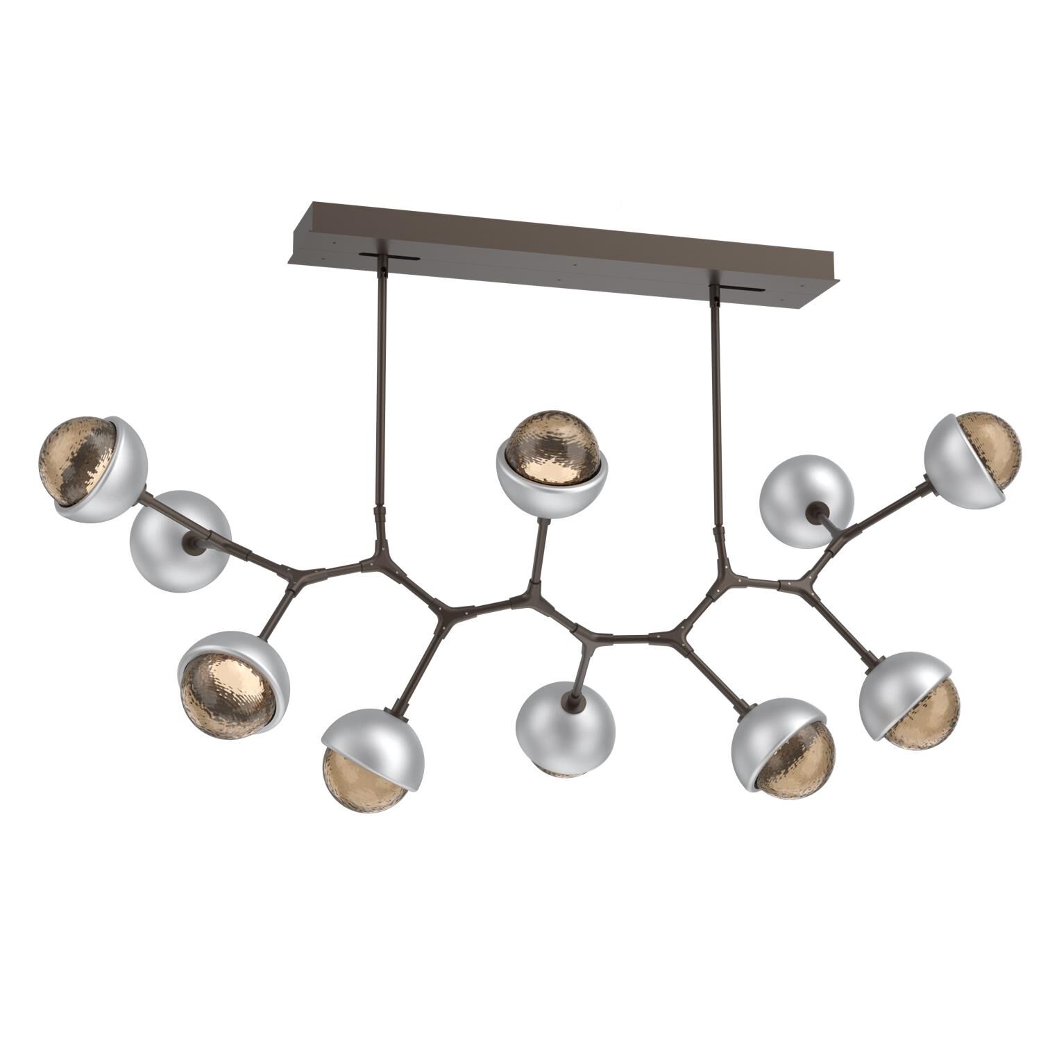 Shown in Flat Bronze finish and Bronze glass and Classic Silver accent