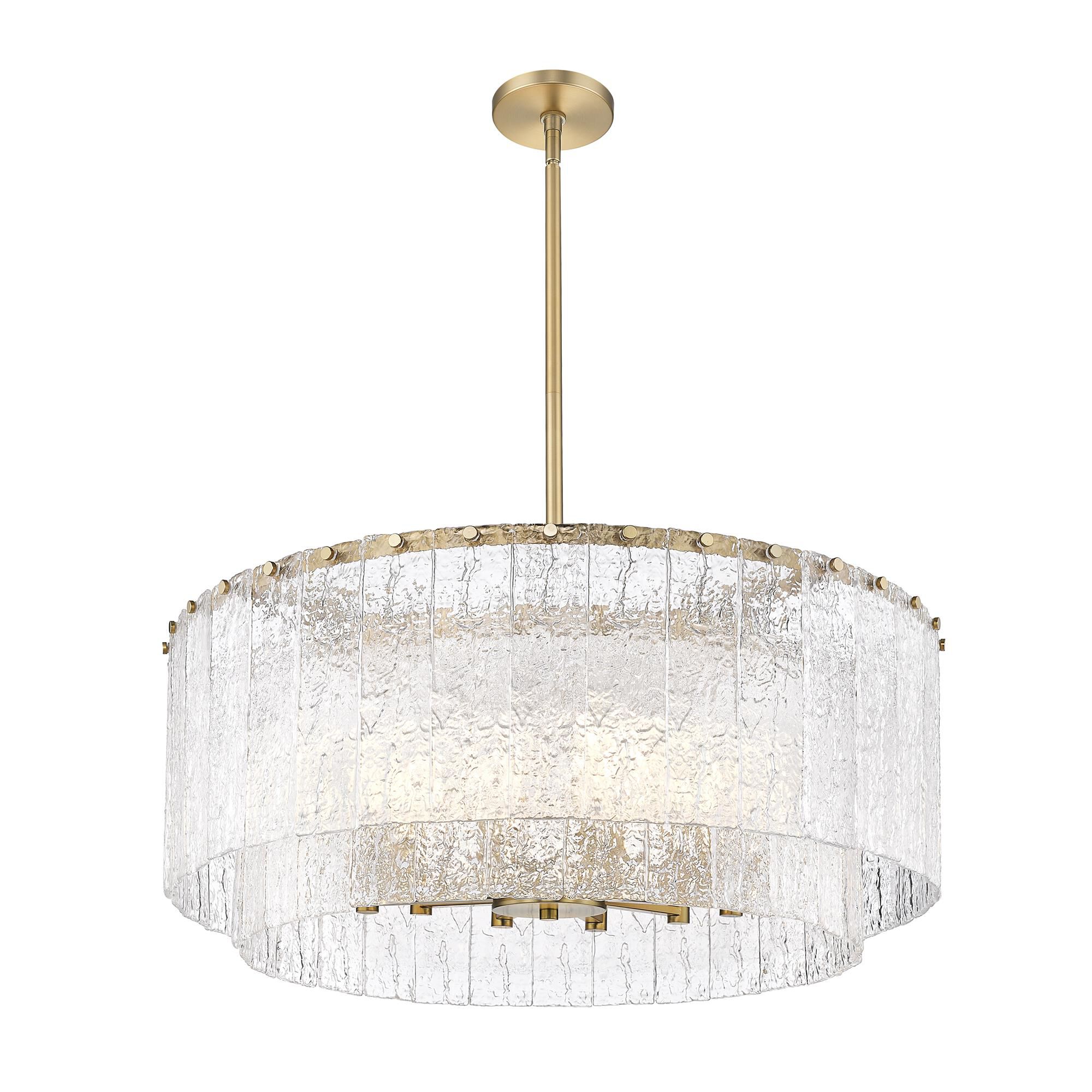 Shown in Modern Gold finish and Clear glass and Clear shade