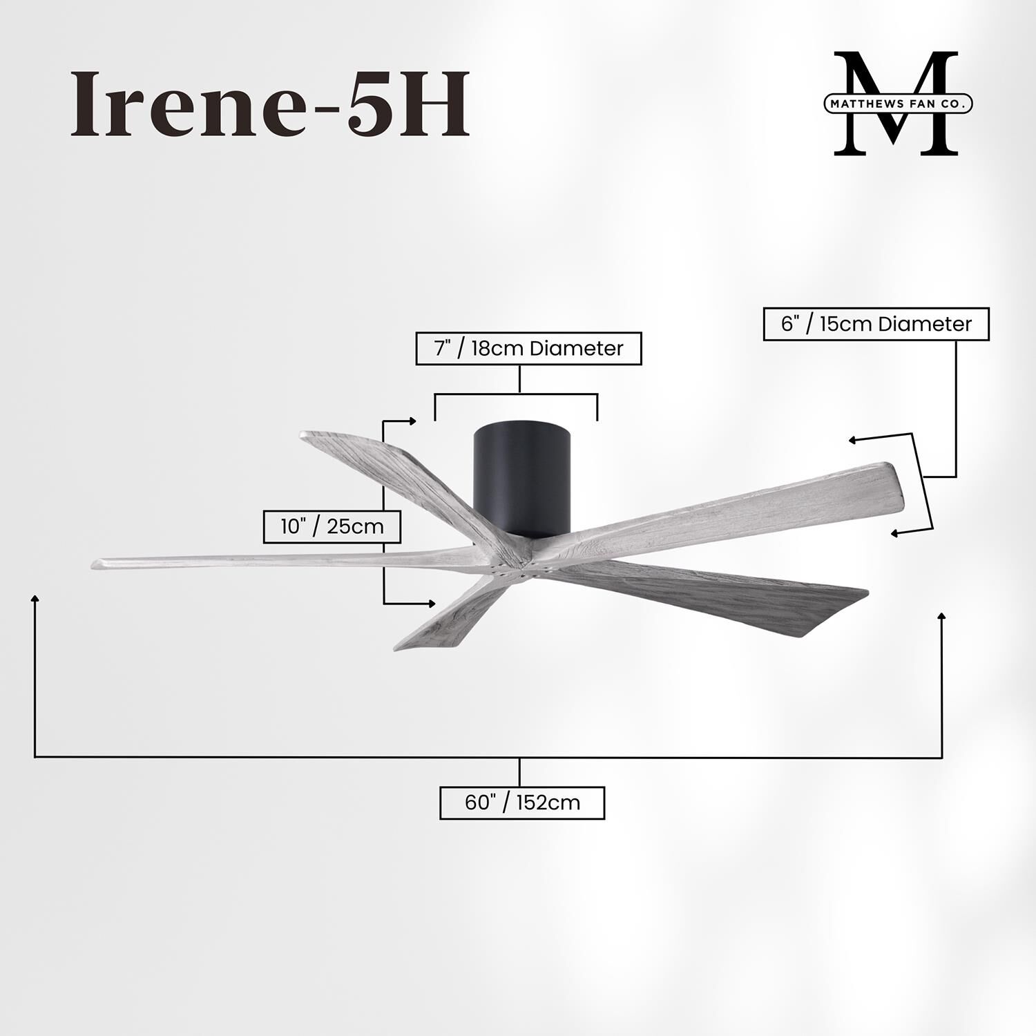 Irene 60 Inch Flush Mount Fan by Matthews Fan Company