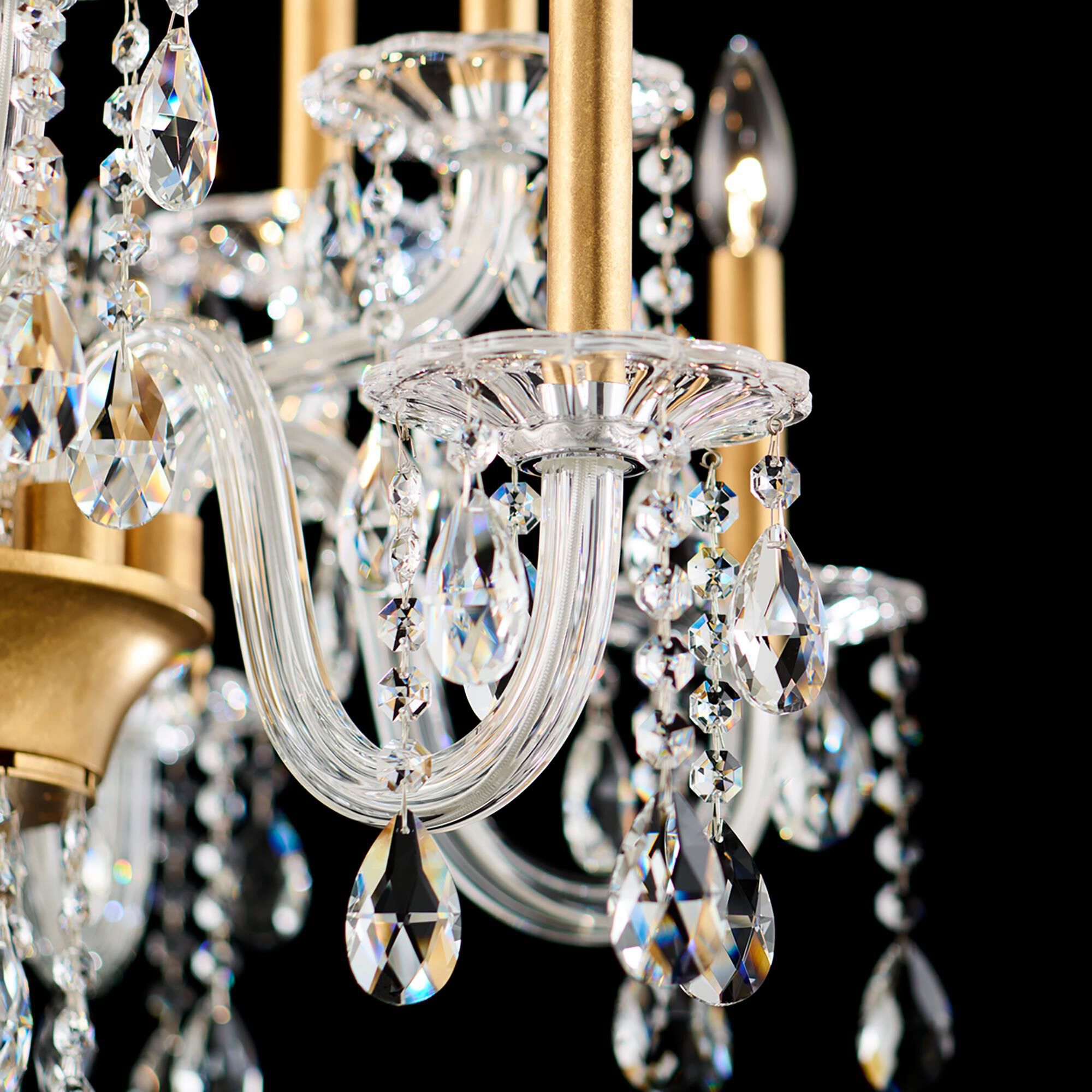 Shown in French Gold finish and Clear Radiance crystal