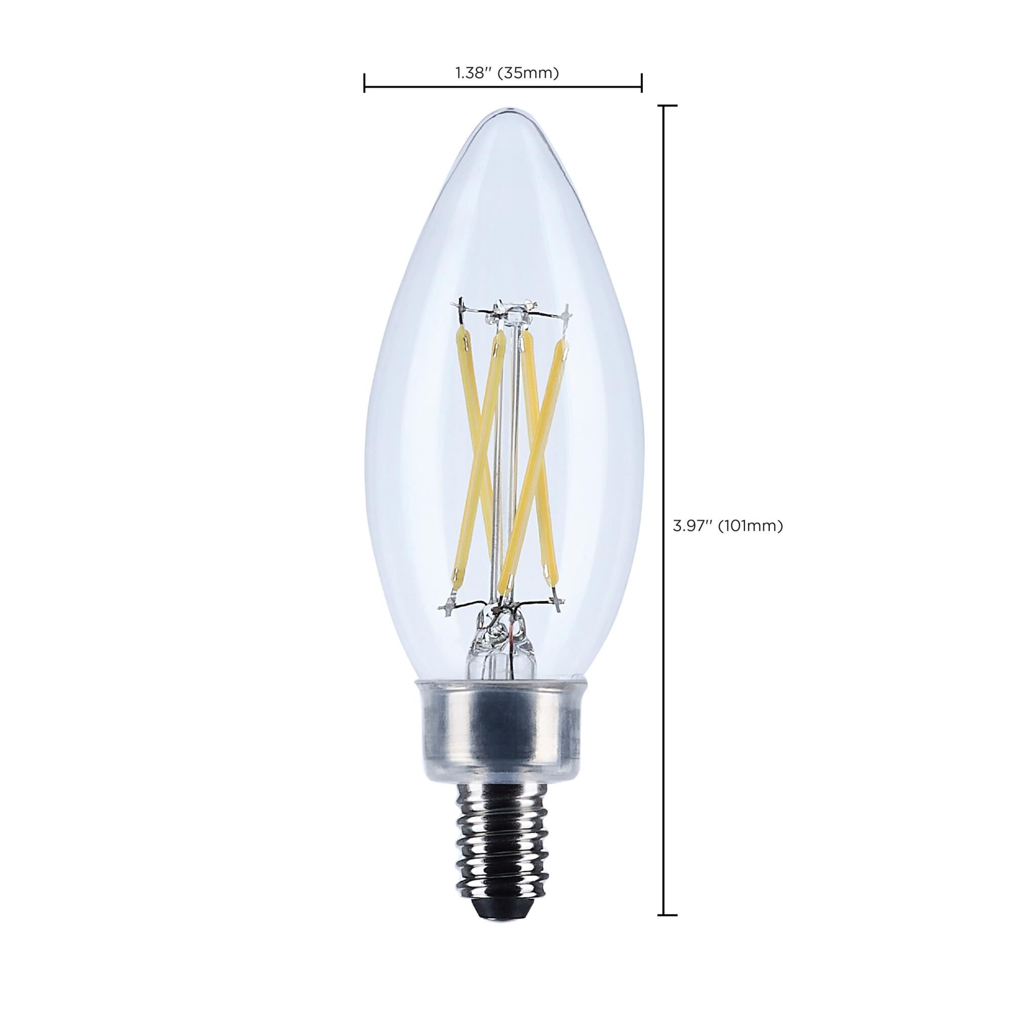Dimmable 4 Watt 3000K B11 LED Light Bulb by Satco