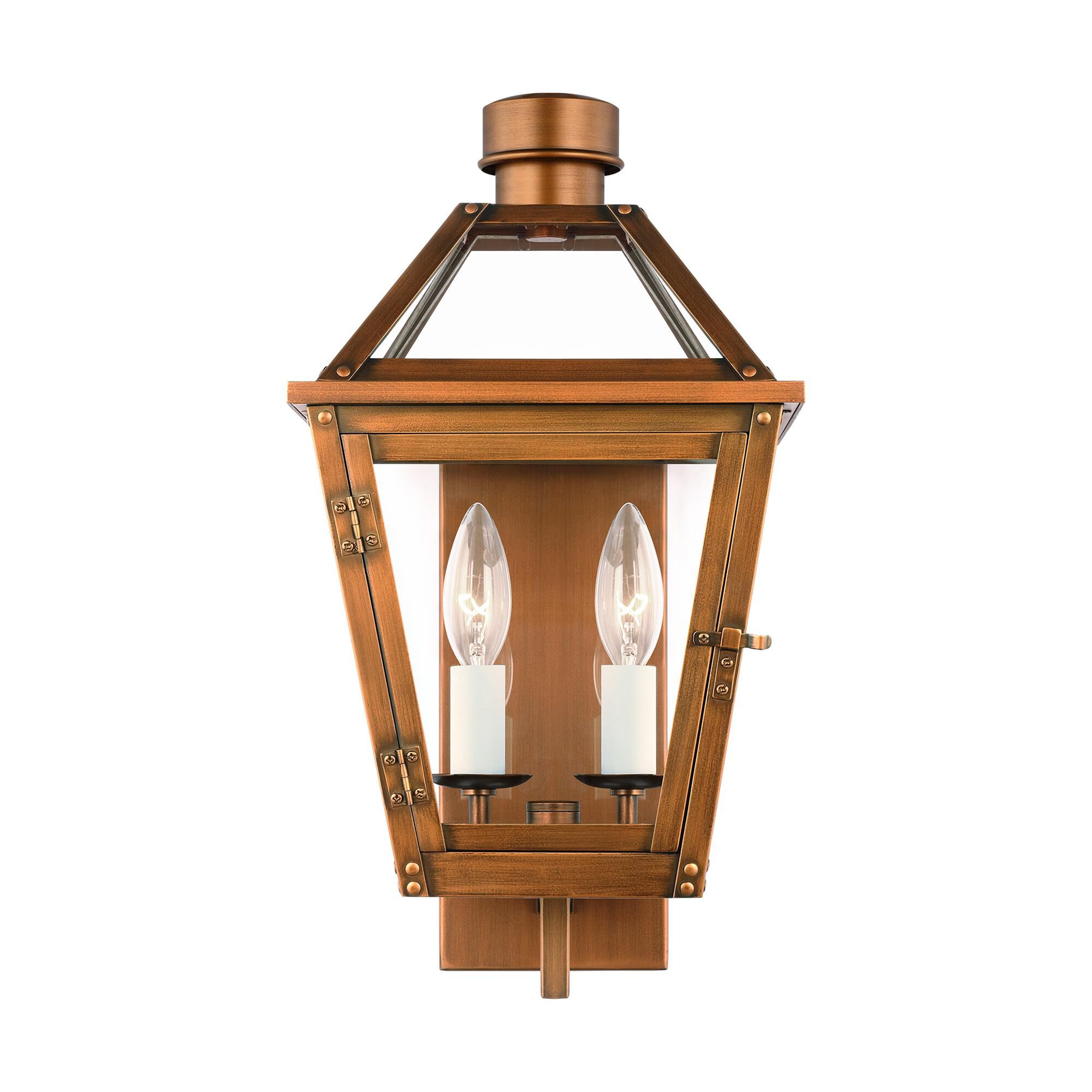 Shown in Natural Copper finish and Clear glass