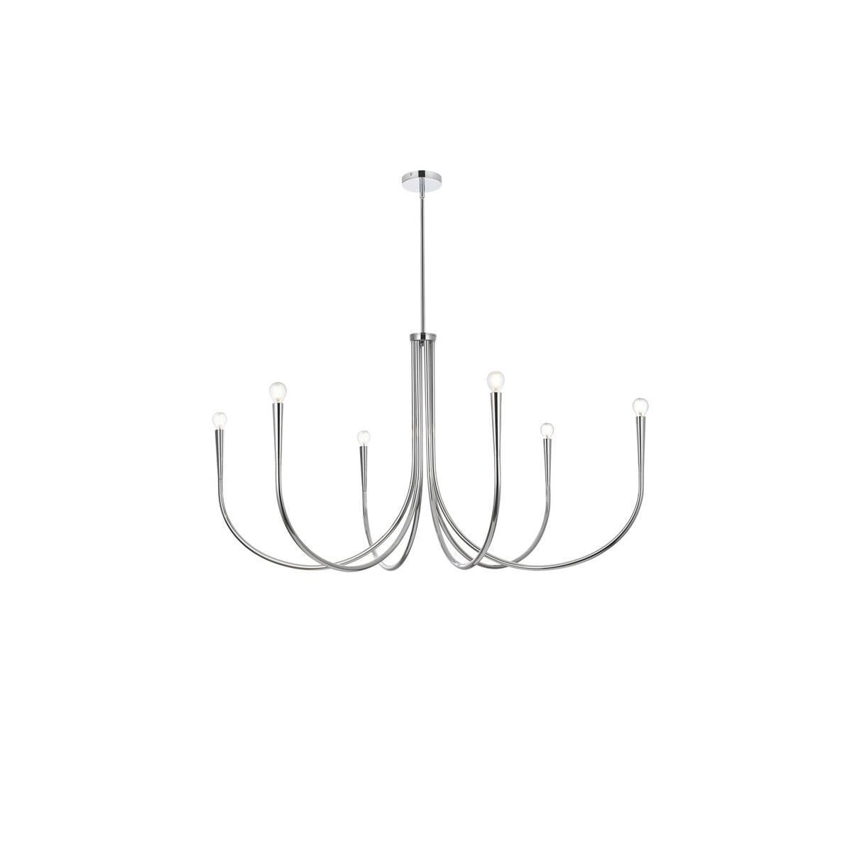 Layne 50 Inch 6 Light Chandelier by Elegant Lighting