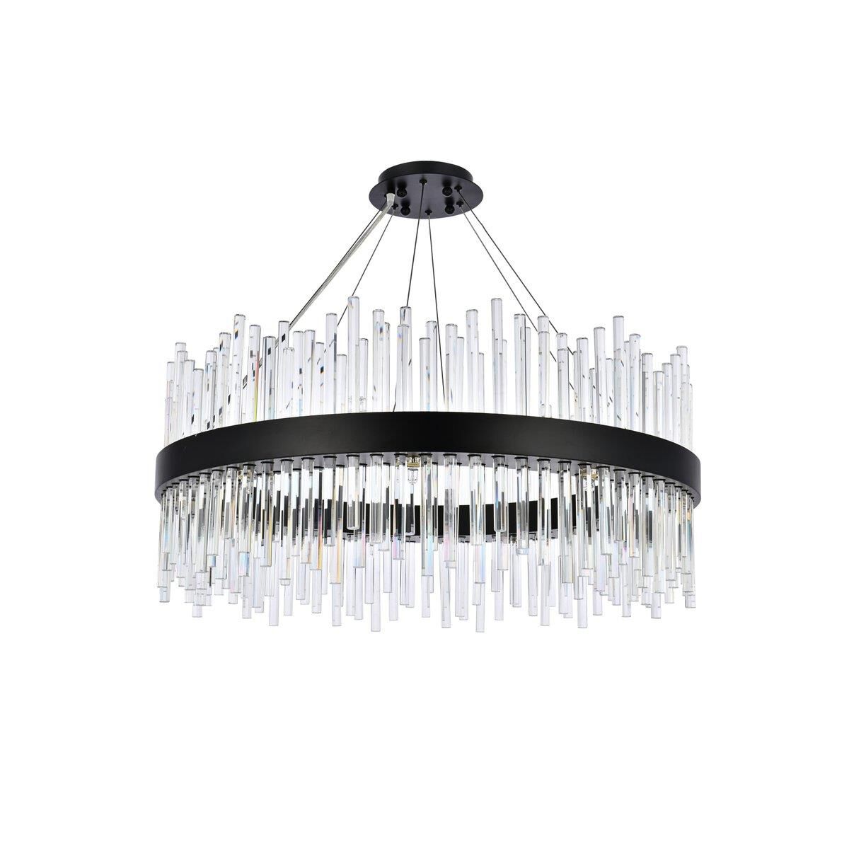 Shown in Black finish and Royal Cut Clear crystal