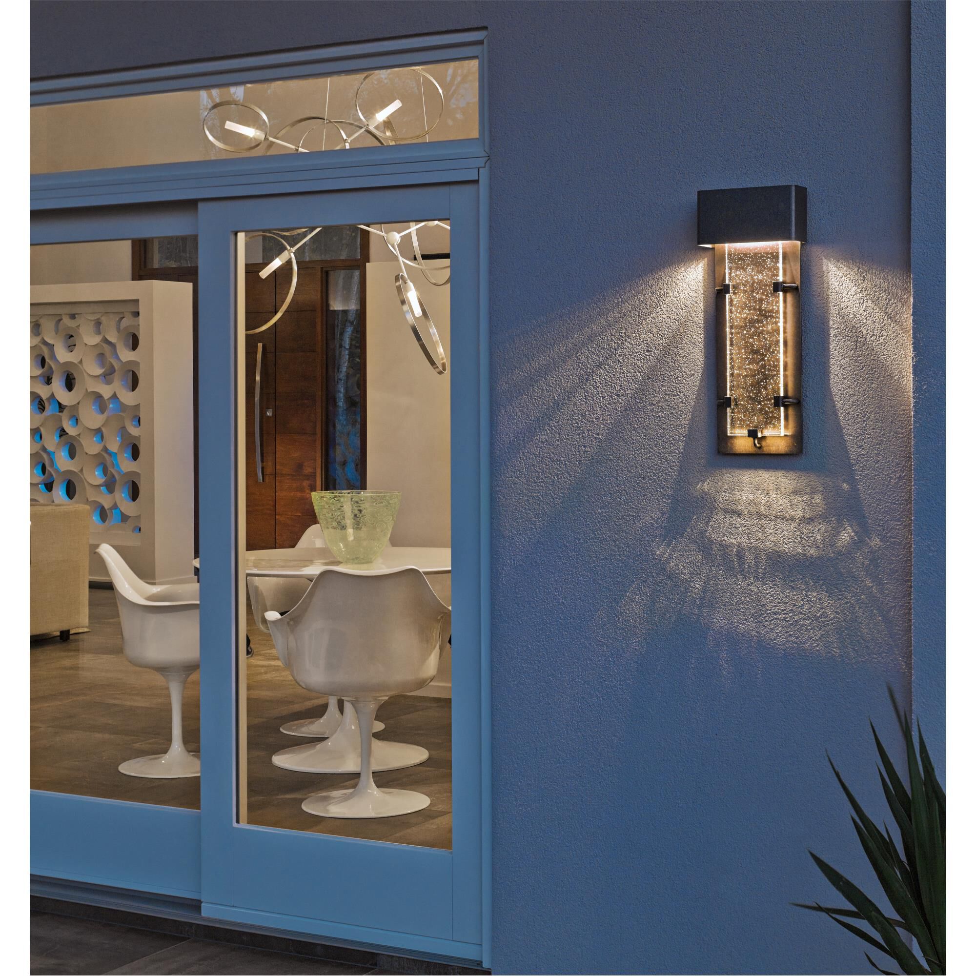 Shown in Coastal Dark Smoke finish and Seeded Clear  glass