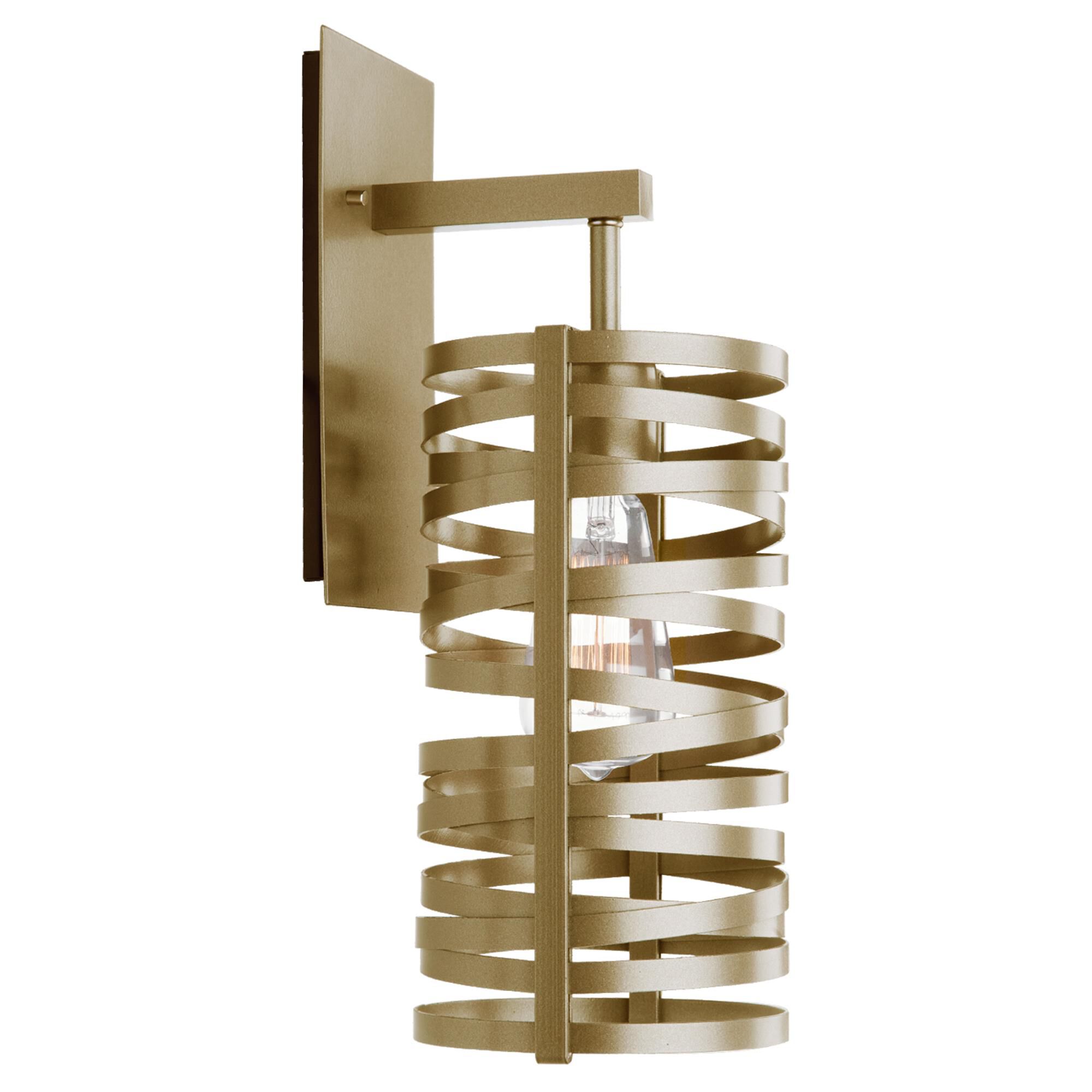 Shown in Gilded Brass finish and No Glass glass