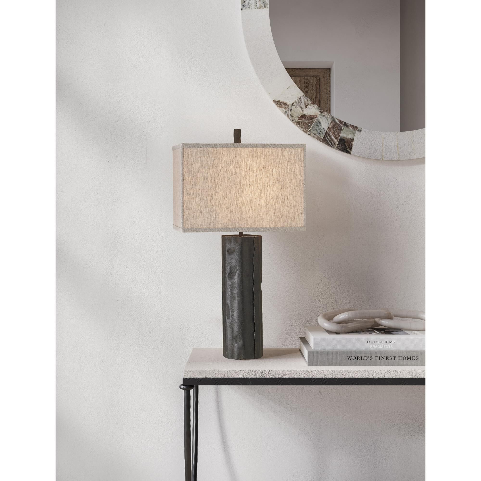 Shown in Mol Black finish and Included shade