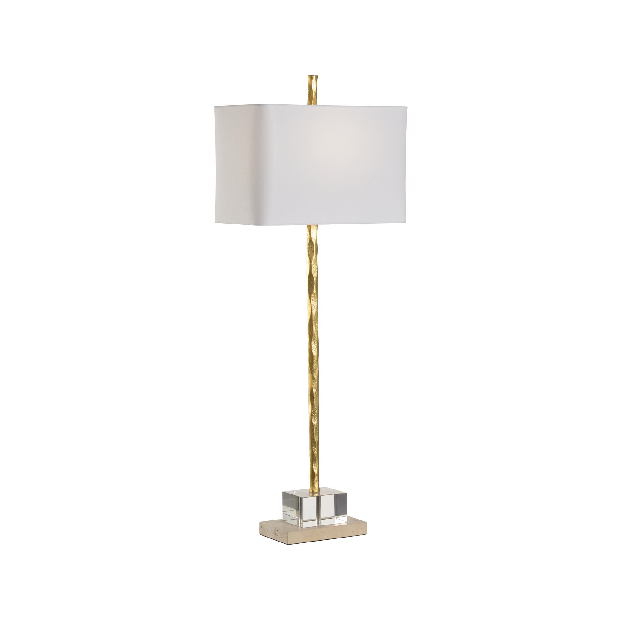 Shown in Black and Brown finish and Linen shade