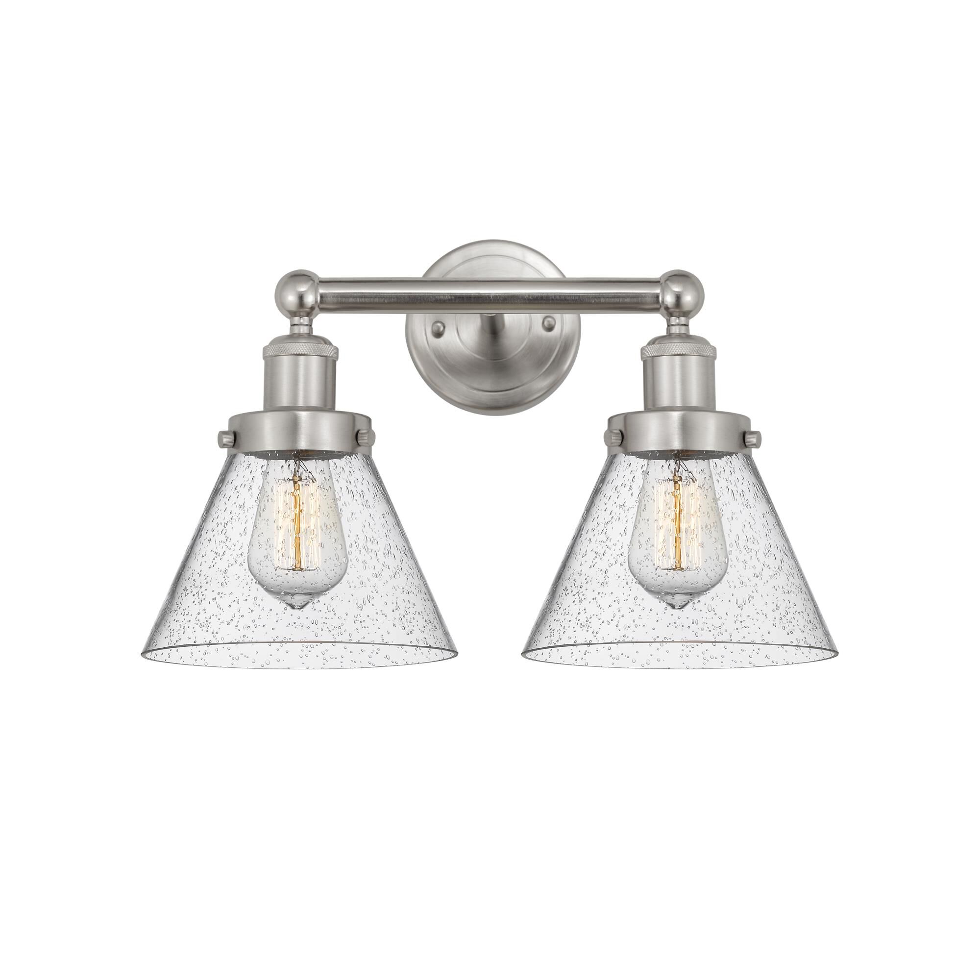 Shown in Brushed Satin Nickel, Mercury finish and Mercury glass and Mercury Glass shade