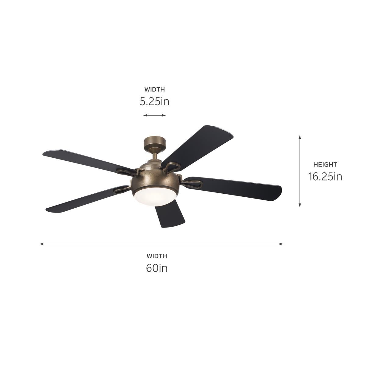 Humble 60 Inch Ceiling Fan with Light Kit by Kichler Lighting