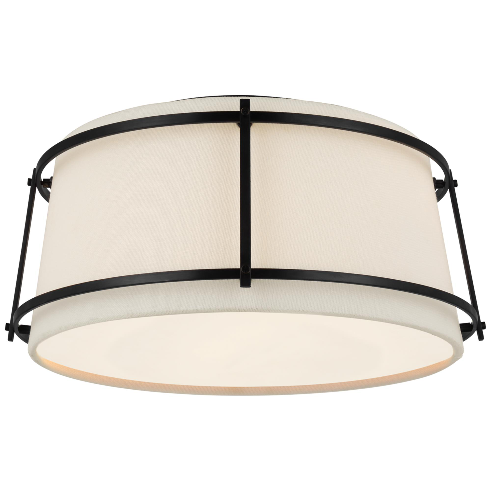 Shown in Bronze finish and Linen shade