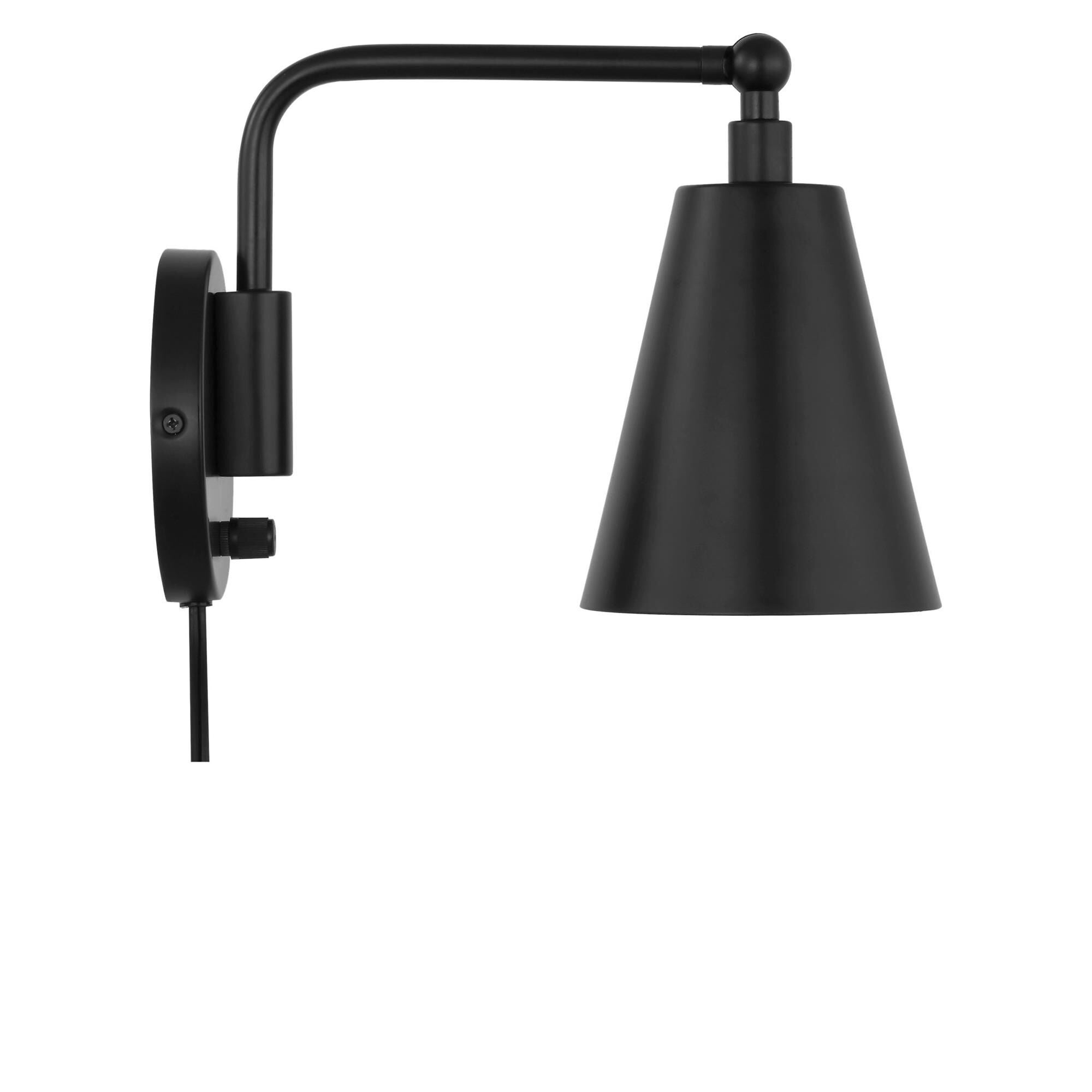 Shown in Midnight Black finish and Steel shade