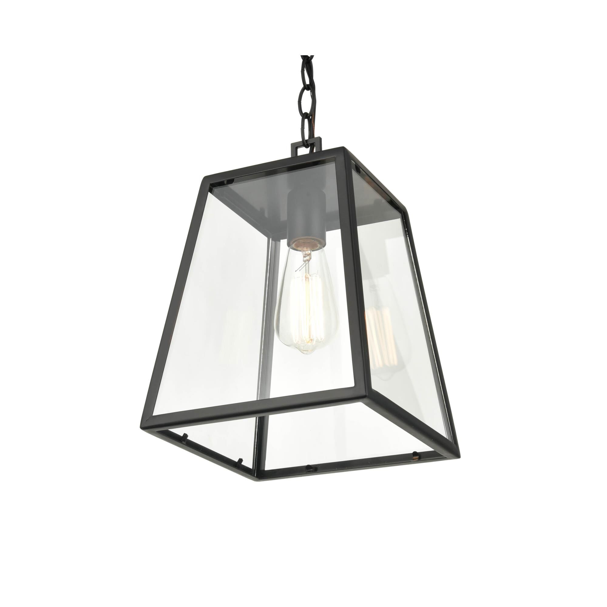 Shown in Powder Coat Black finish and Clear glass