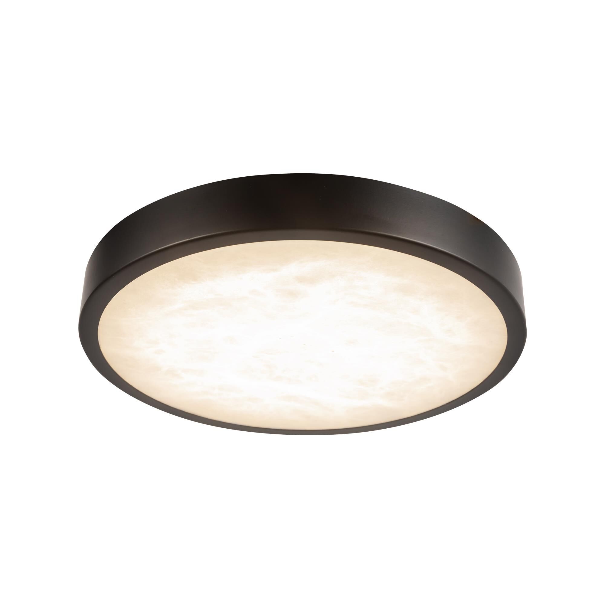 Shown in Matte Black finish and Alabaster glass