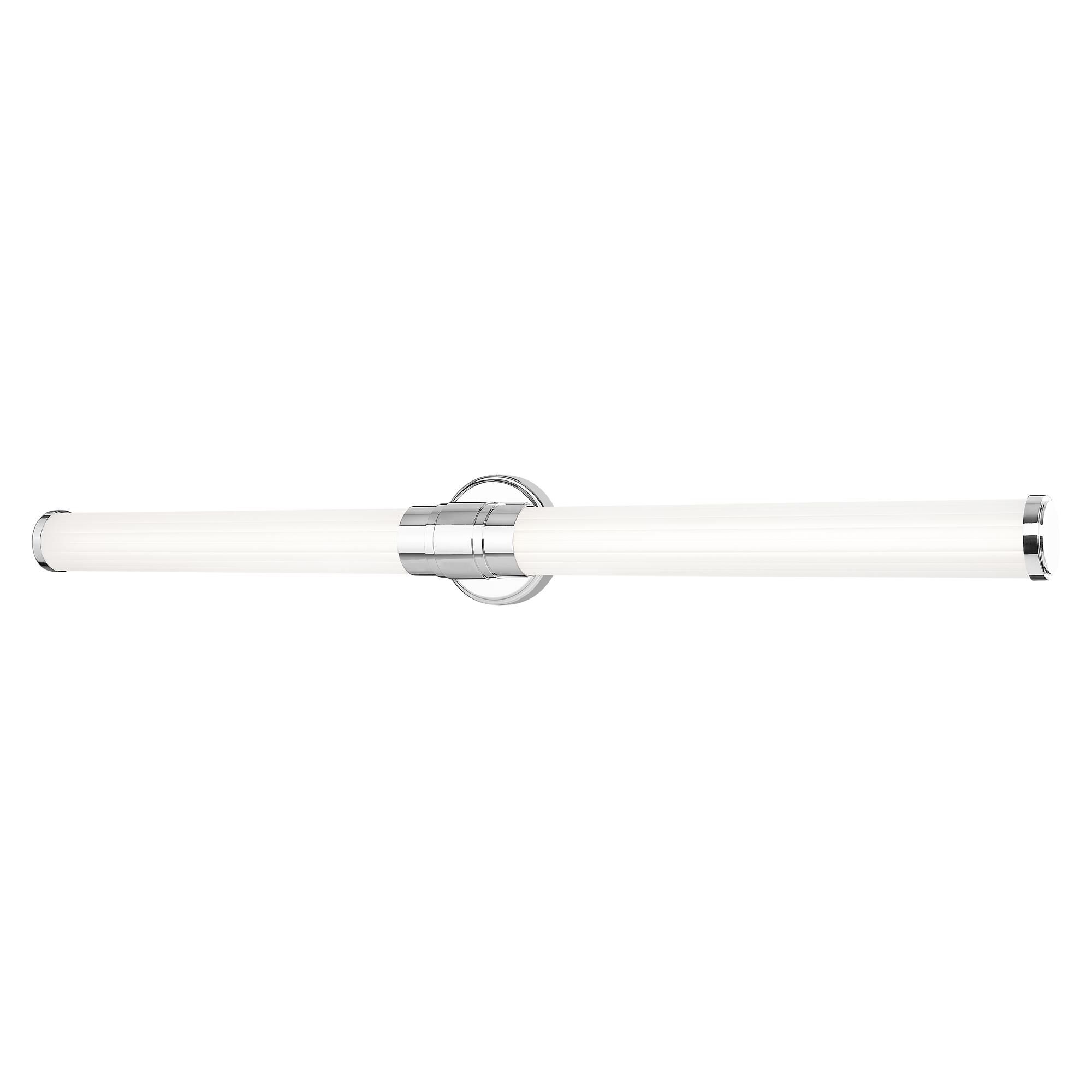 Shown in Chrome finish and Opal White glass and Opal White shade