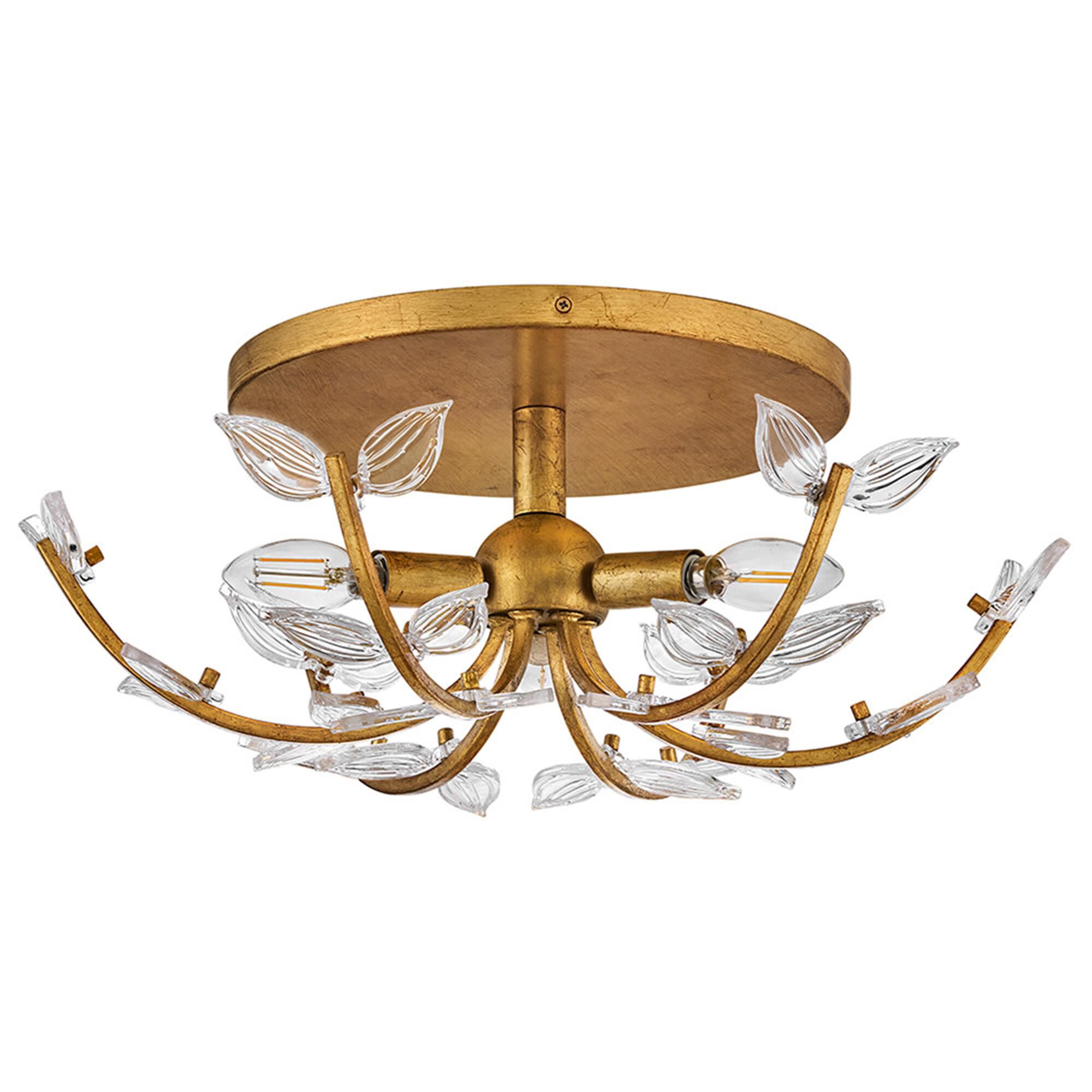 Aliso 20 Inch 3 Light Semi Flush Mount,