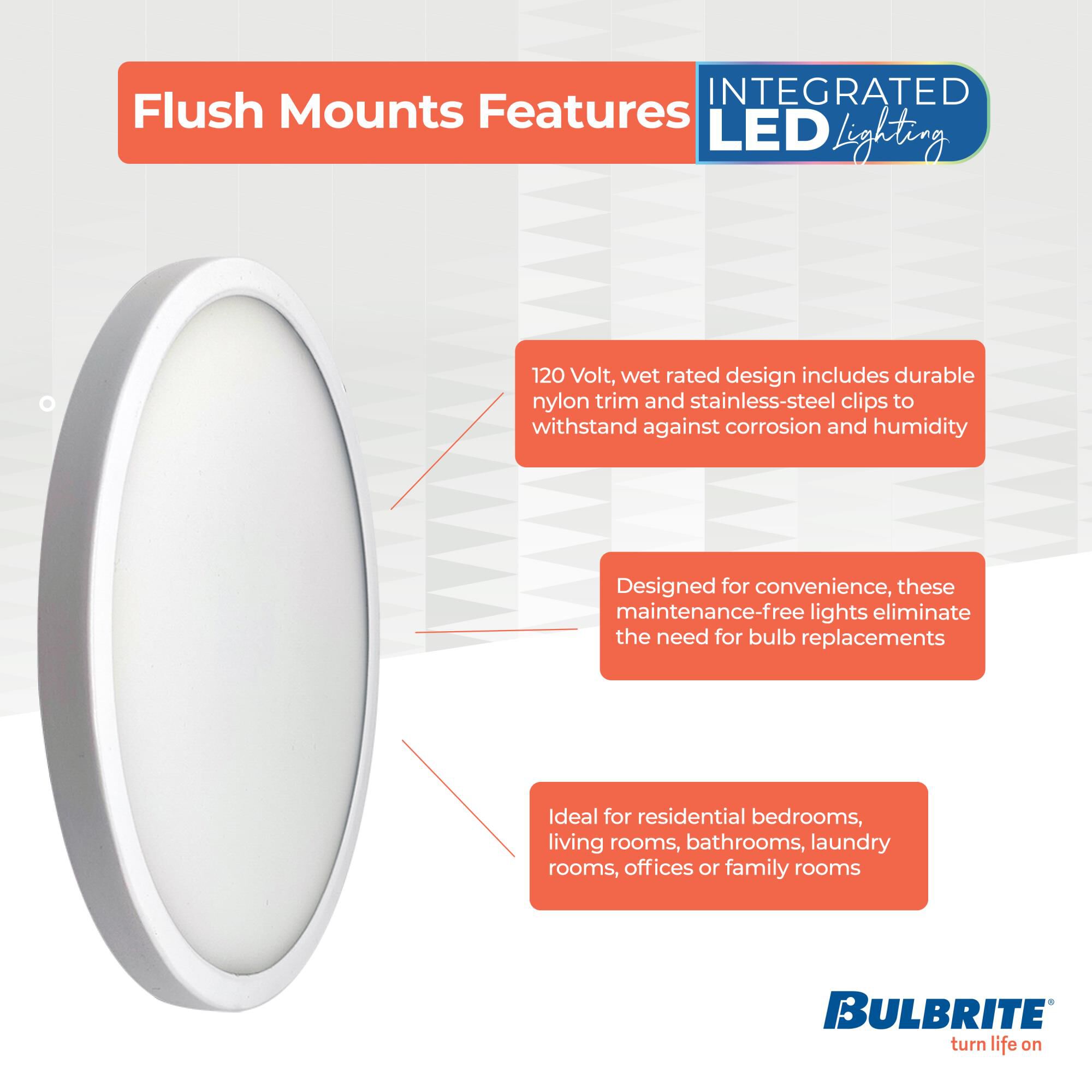 7 Inch Flush Mount by Bulbrite