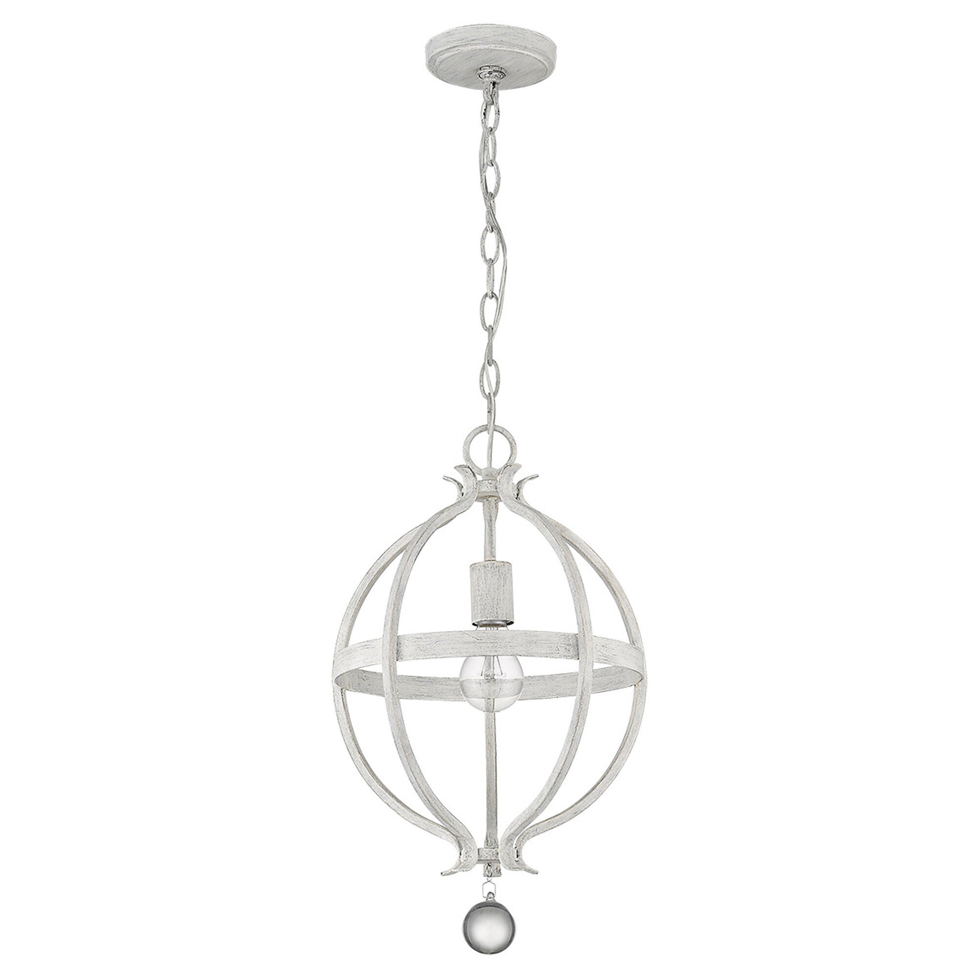 Shown in Country White finish and -- glass and -- shade