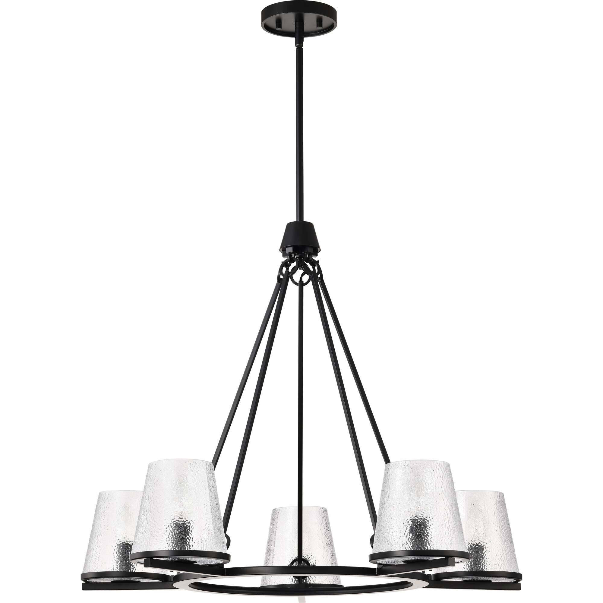 Shown in Black finish and Hammered glass