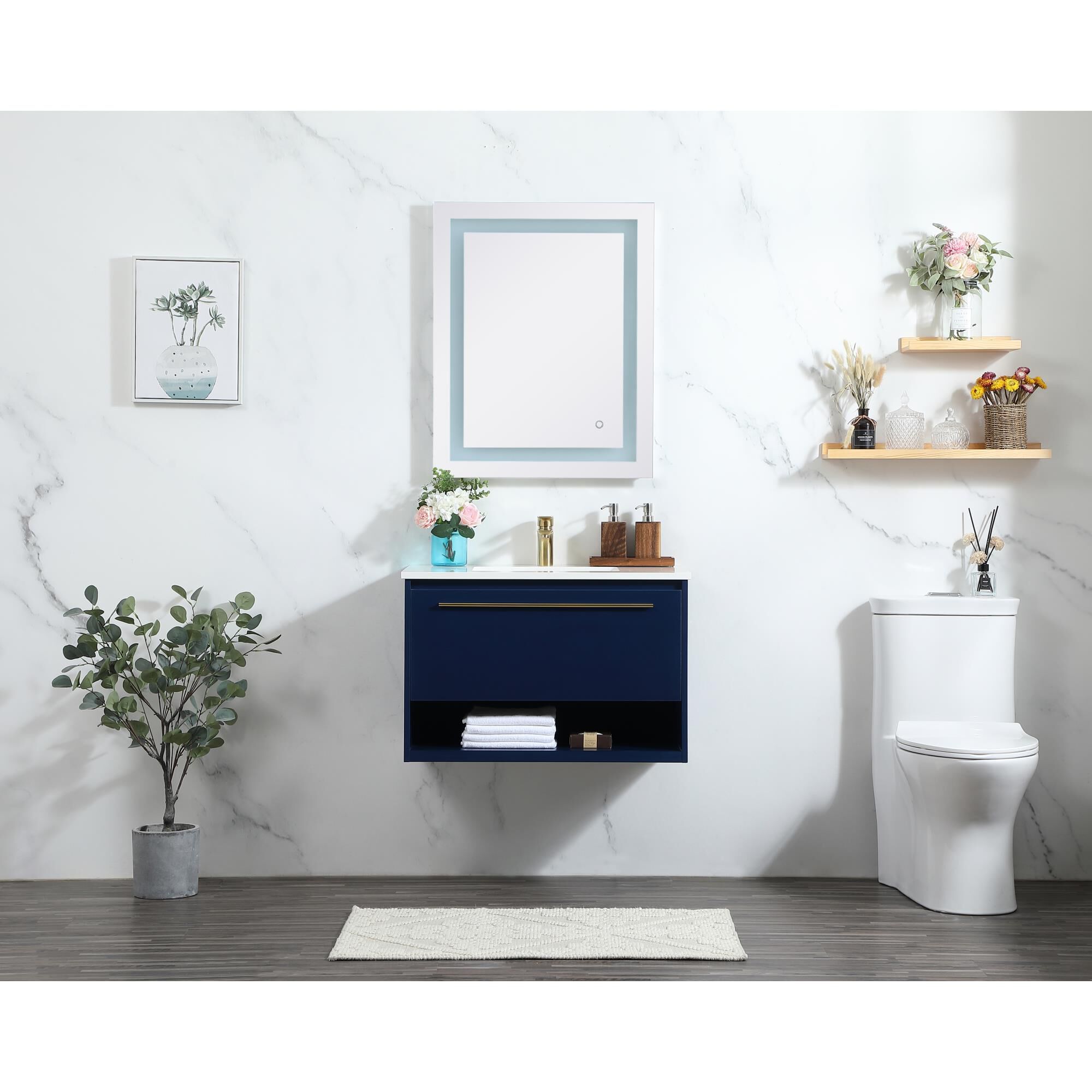 Shown in Blue finish