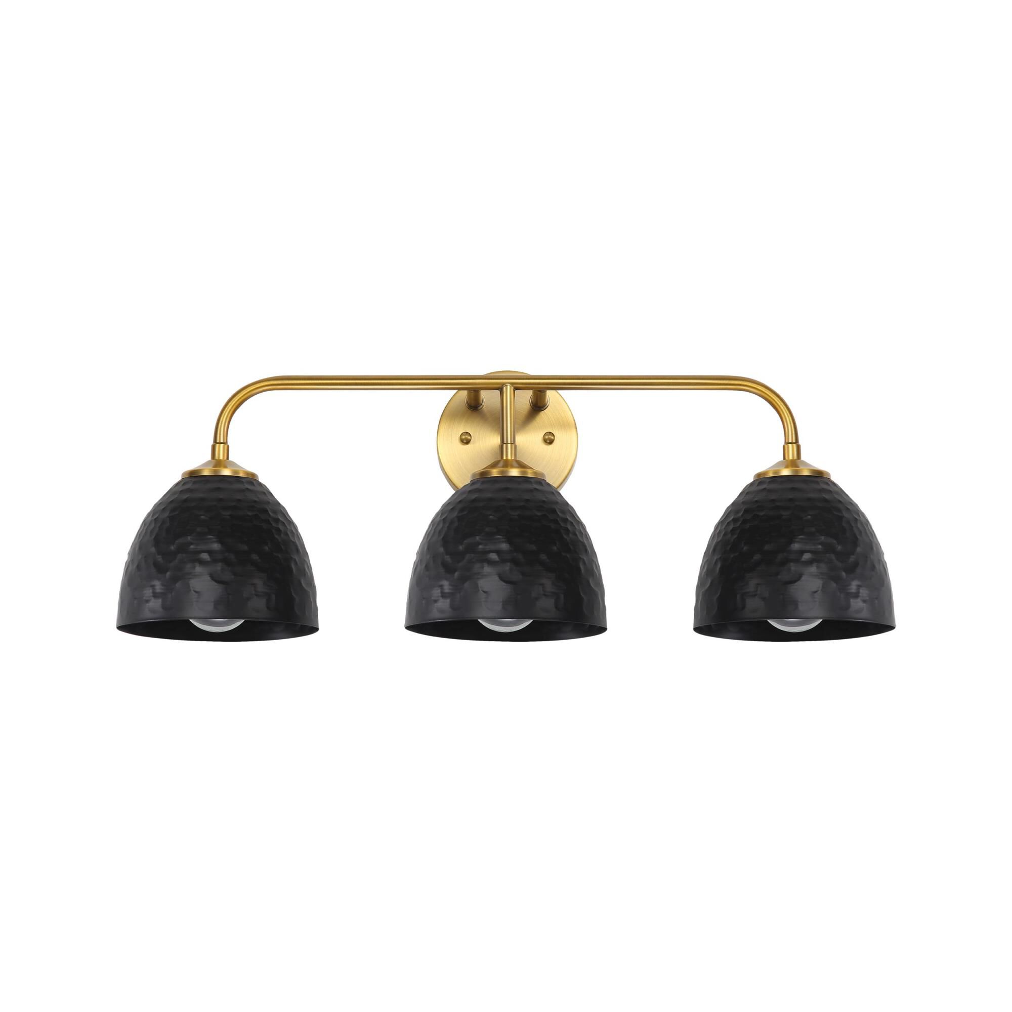 Shown in Modern Brass finish and Matte Black shade