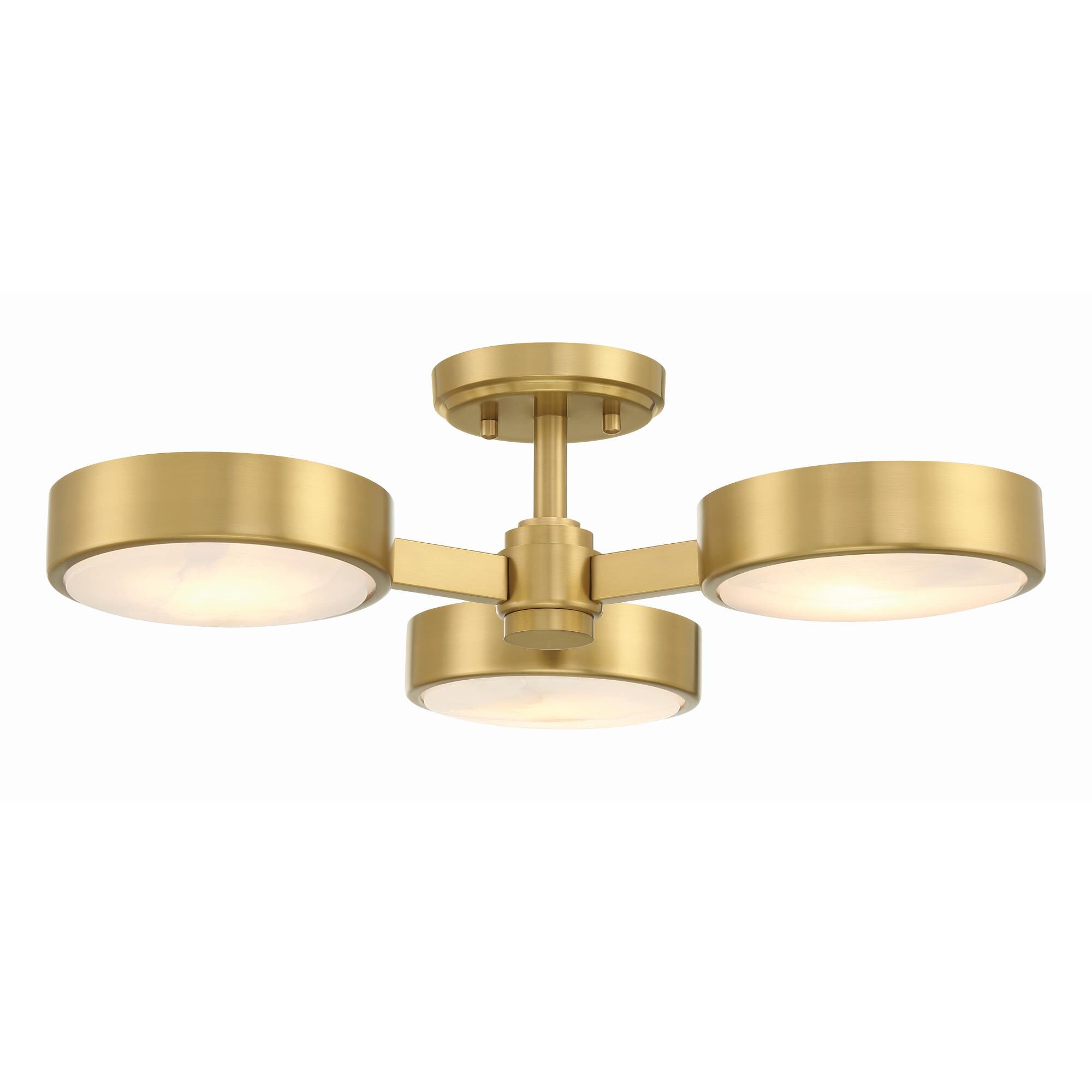 Shown in Modern Gold finish and Stone glass