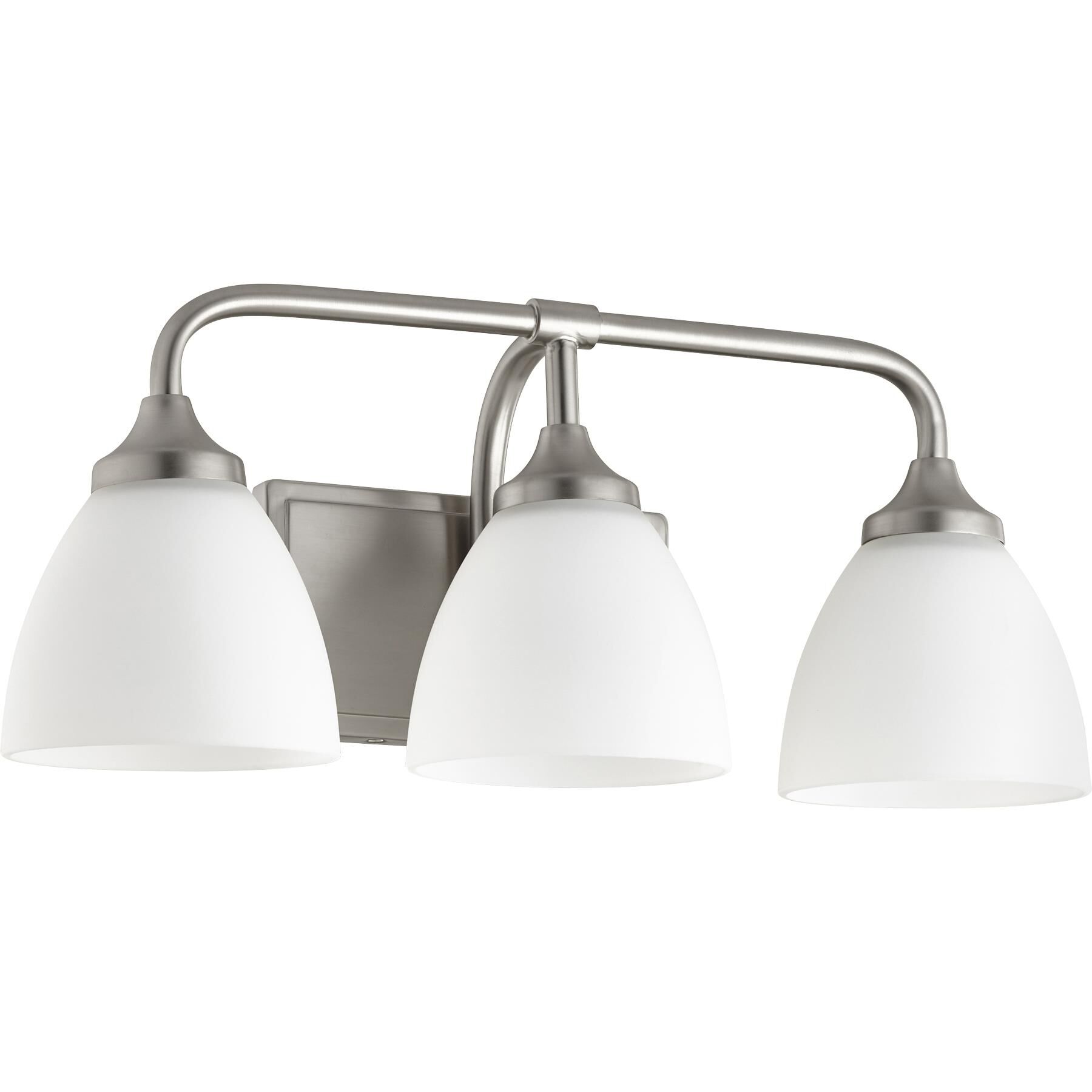 Shown in Satin Nickel finish and Satin Opal shade