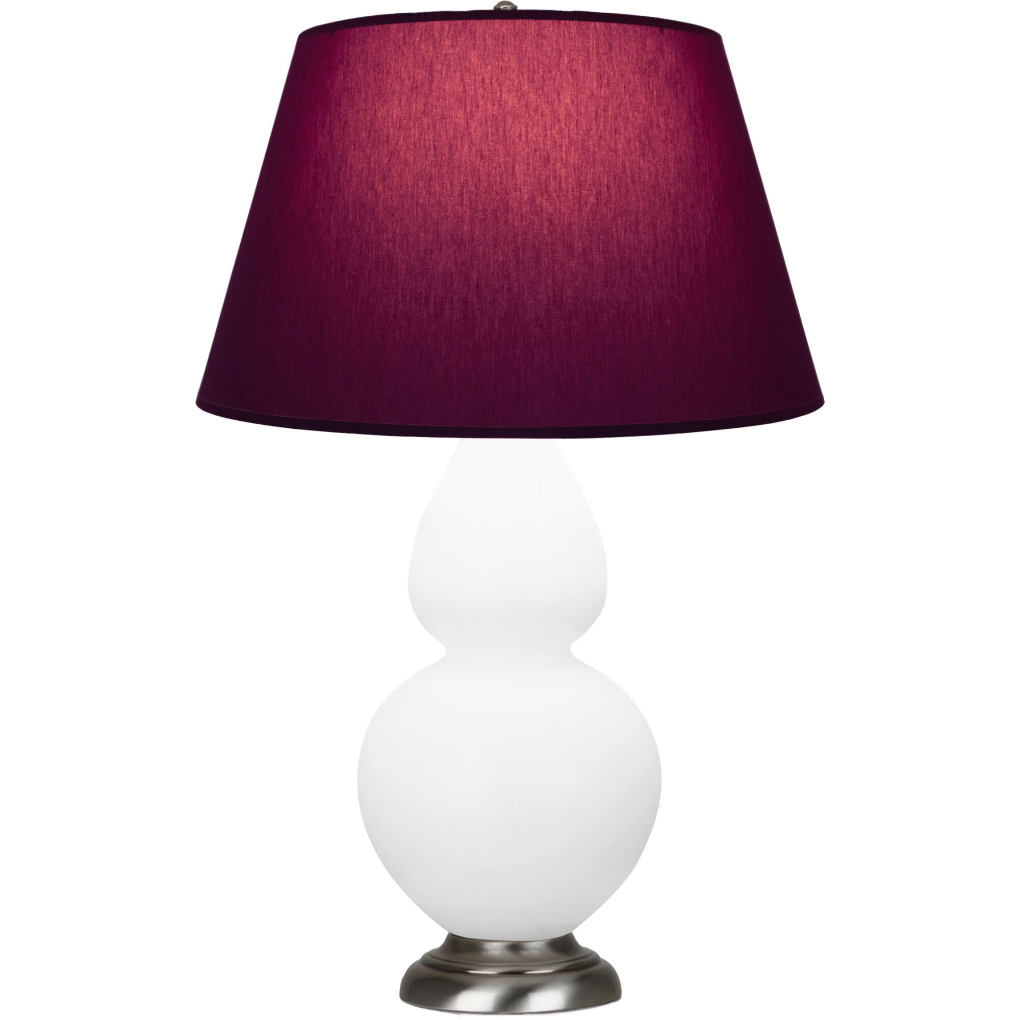 Shown in Matte Daisy finish and Plum and Lavender shade and Antique Silver accent