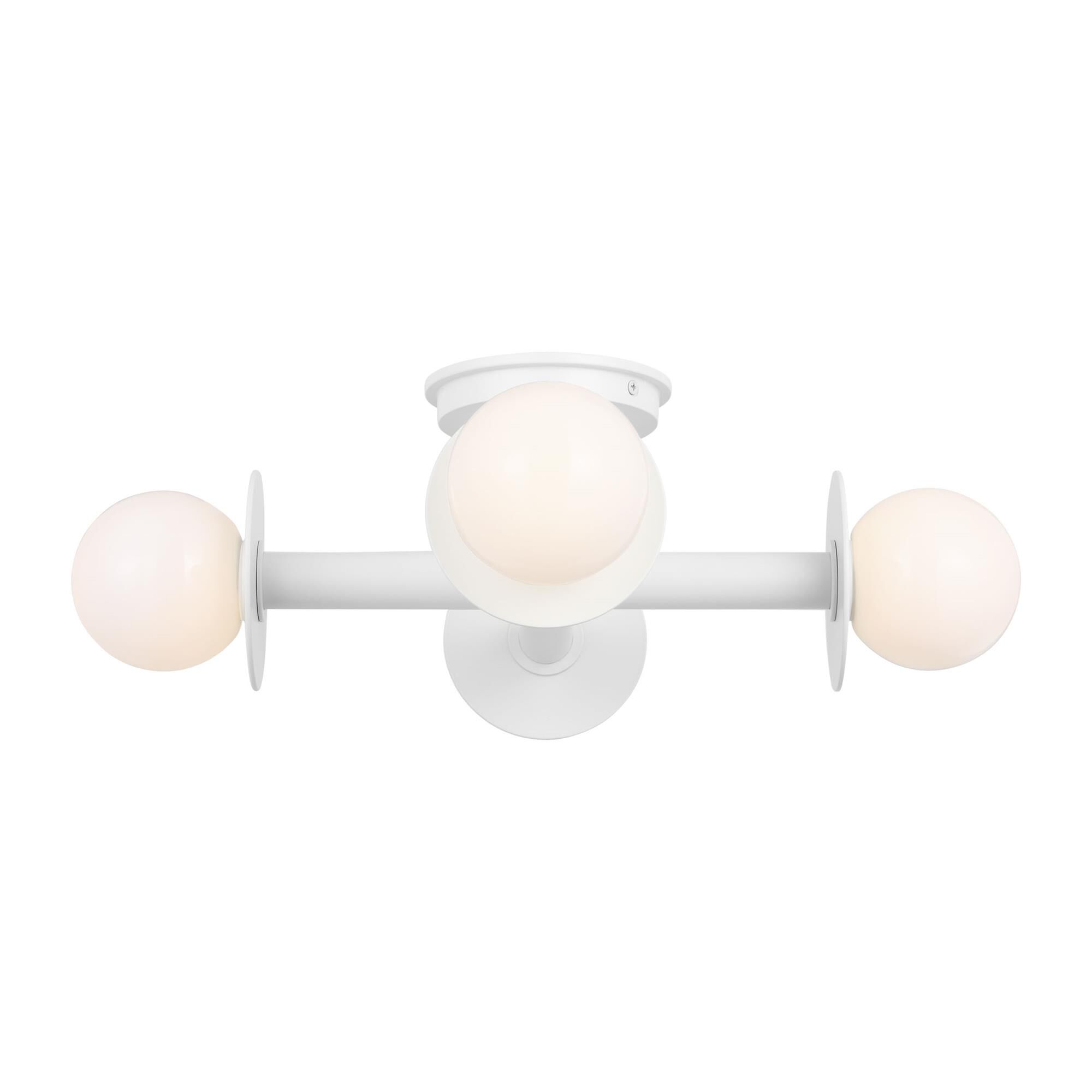 Shown in Matte White finish and Milk glass