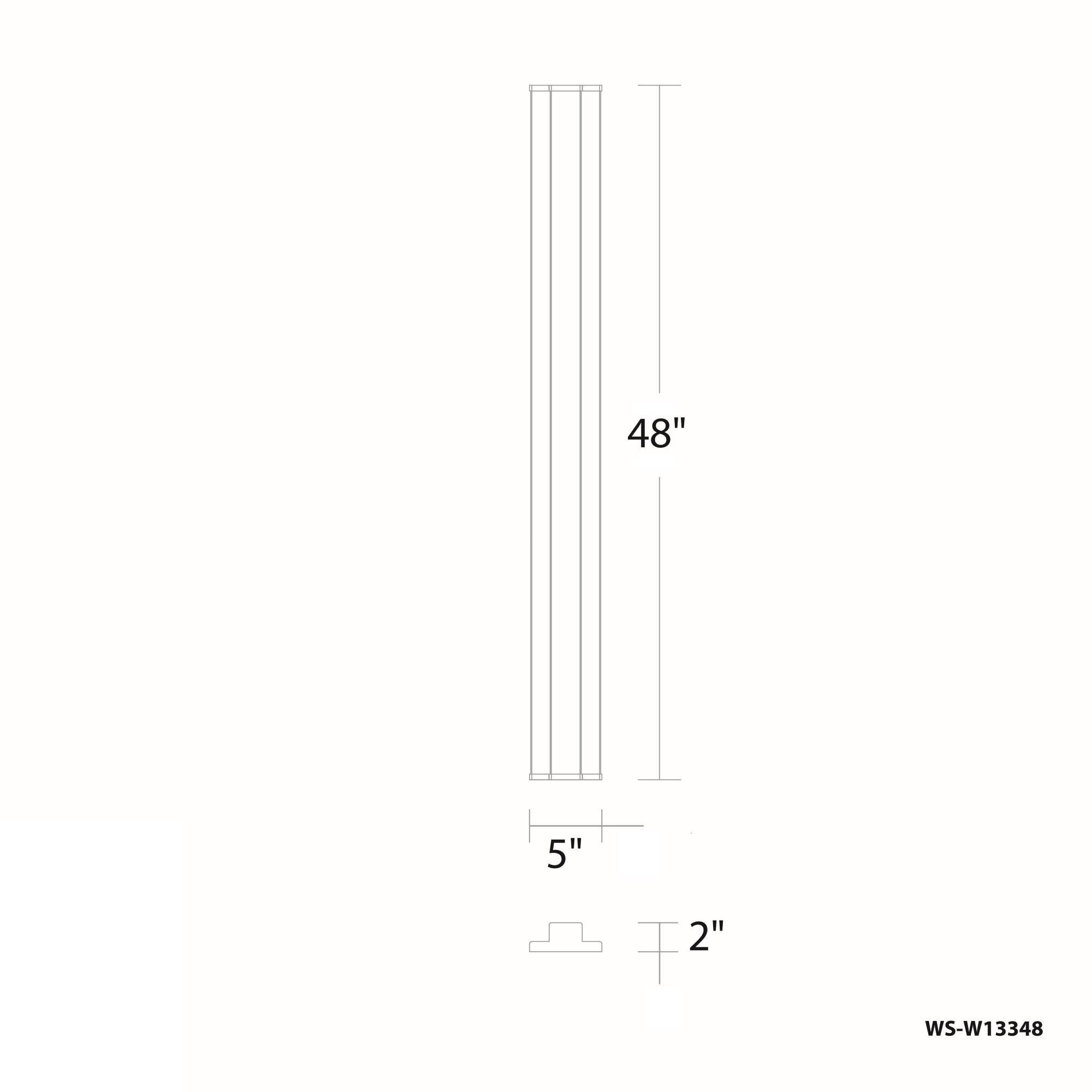 dweLED Revels 48 Inch Tall LED Outdoor Wall Light