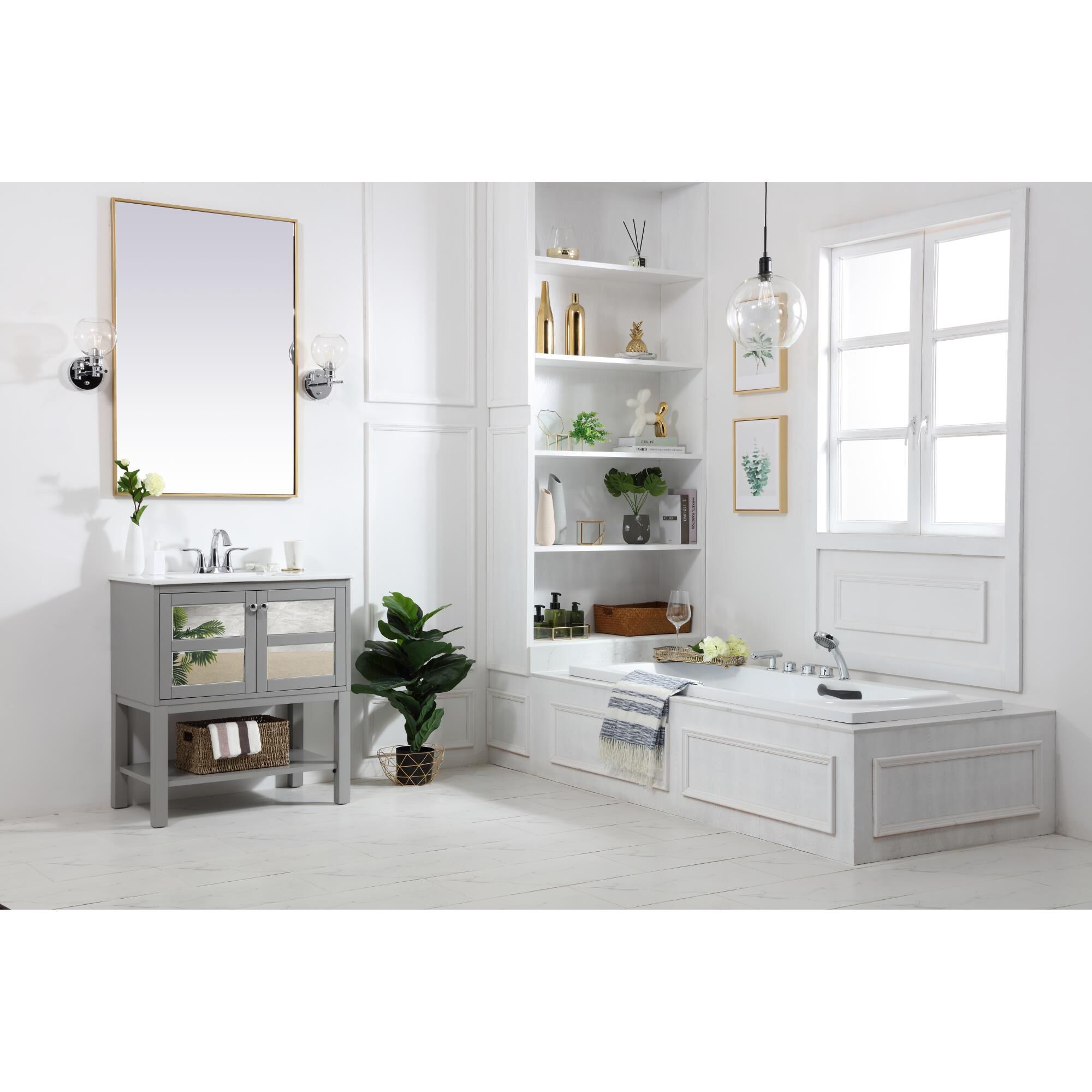 Shown in Grey finish