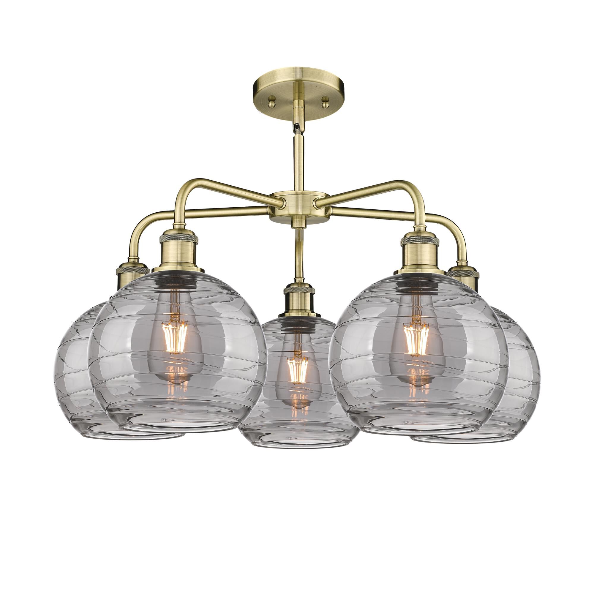 Bruno Marashlian Athens Deco Swirl Chandelier by Innovations Lighting