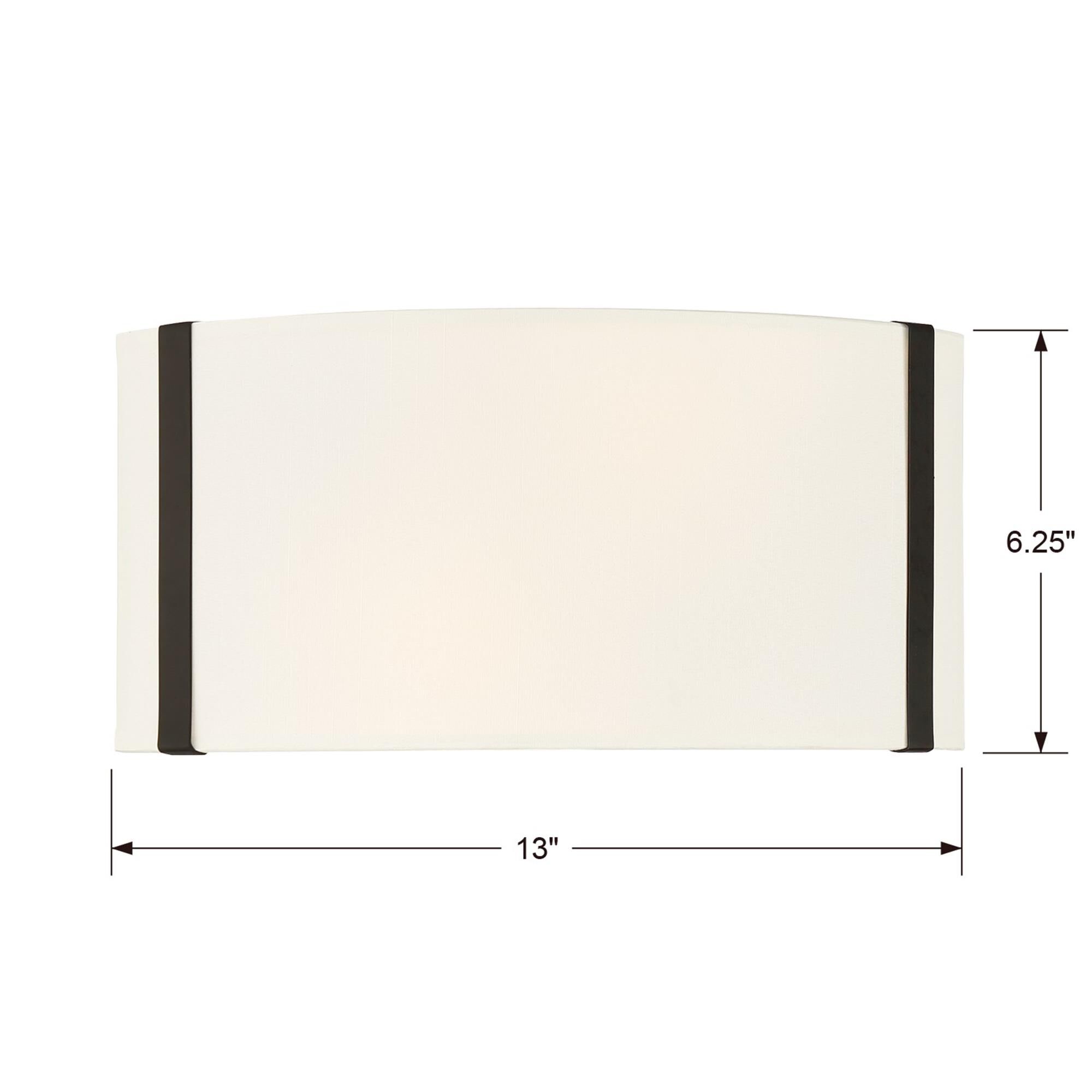 Shown in Black finish and Fabric glass and White shade