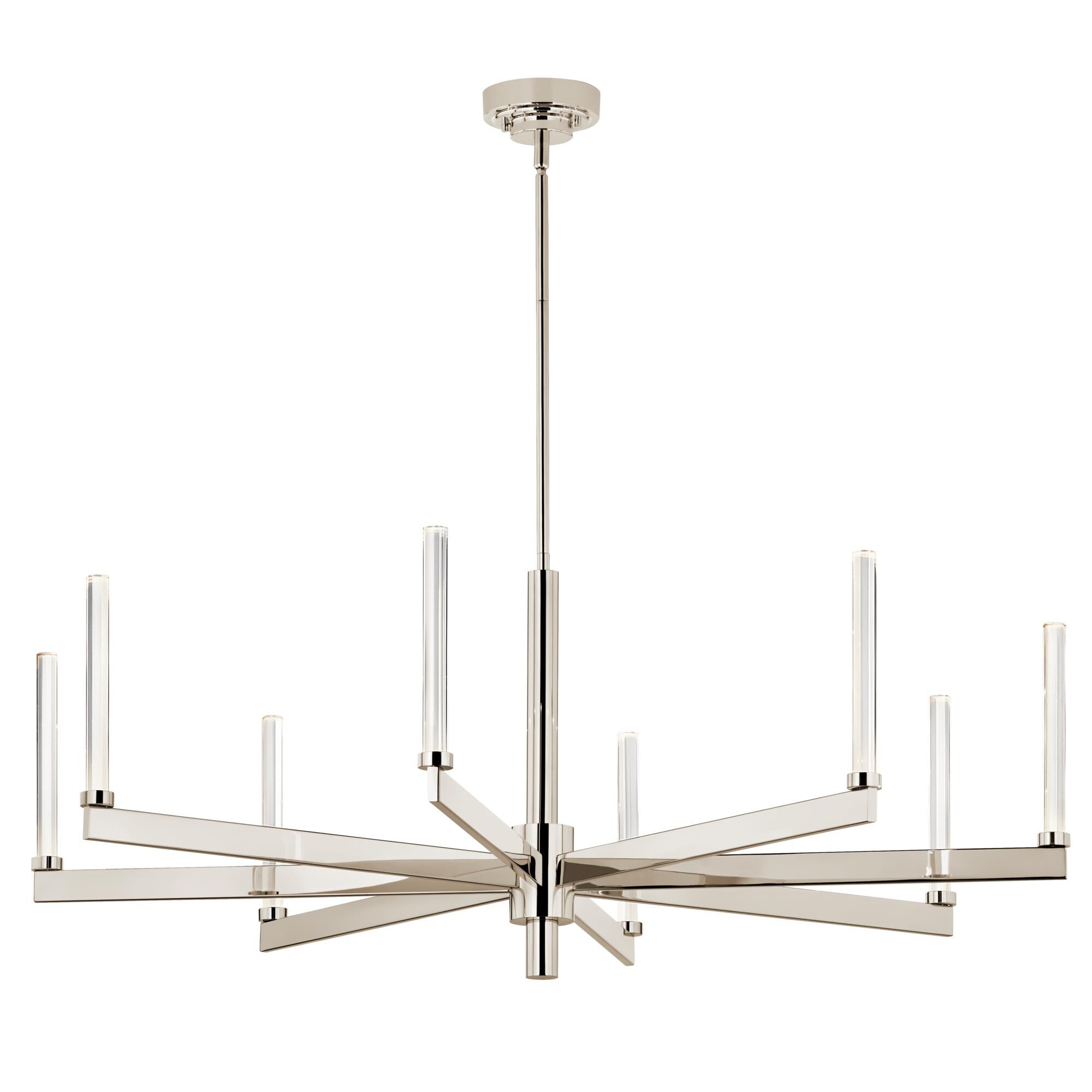 Shown in Polished Nickel finish and Clear Optical Crystal glass