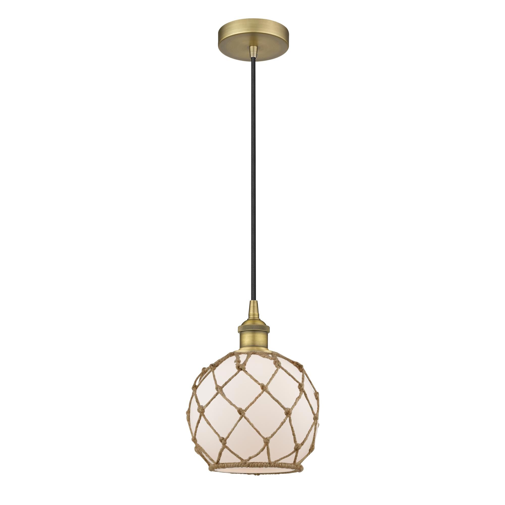 Bruno Marashlian Farmhouse Rope 8 Inch Mini Pendant by Innovations Lighting