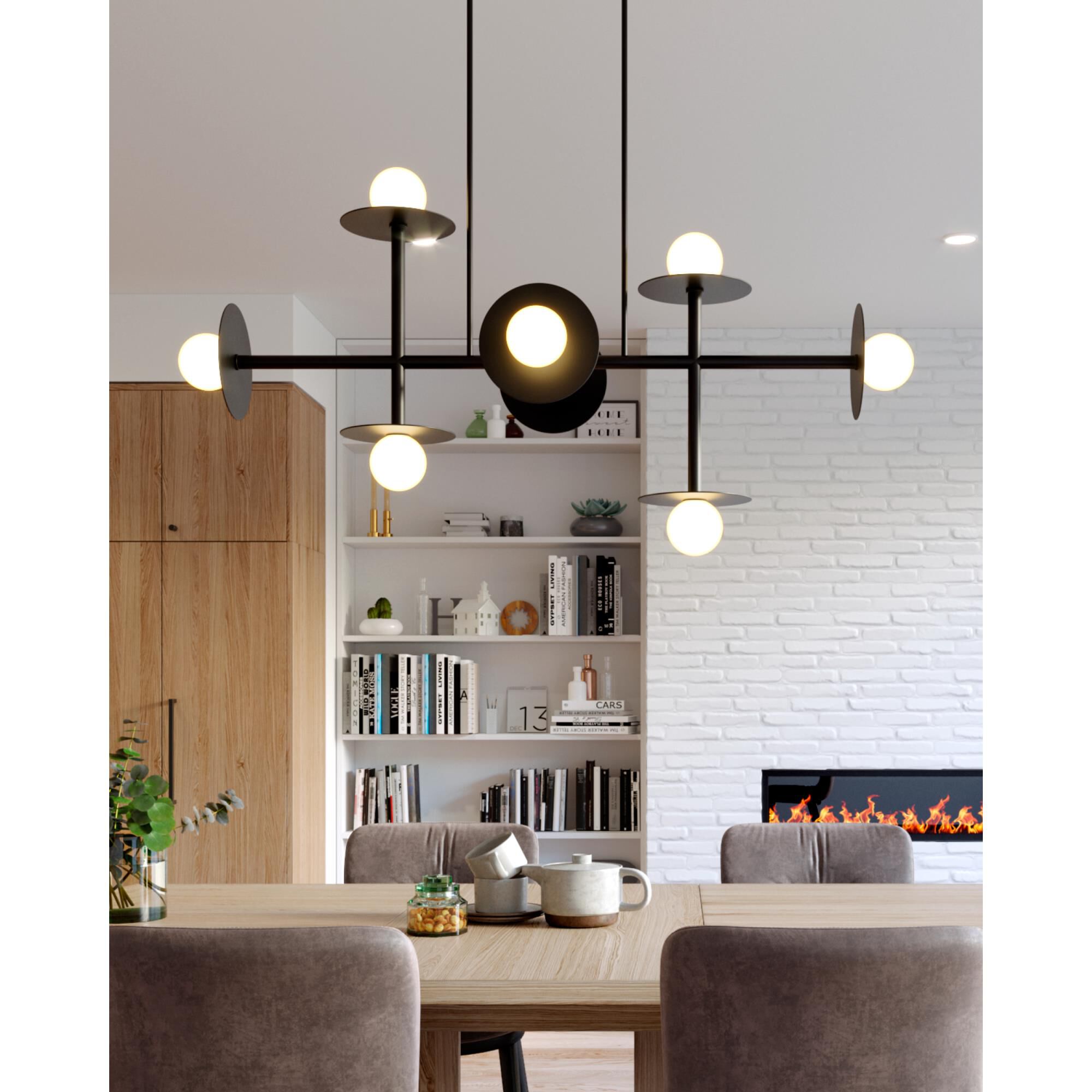 Kelly Wearstler Nodes 53 Inch 8 Light Linear Suspension Light by Visual Comfort Studio Collection