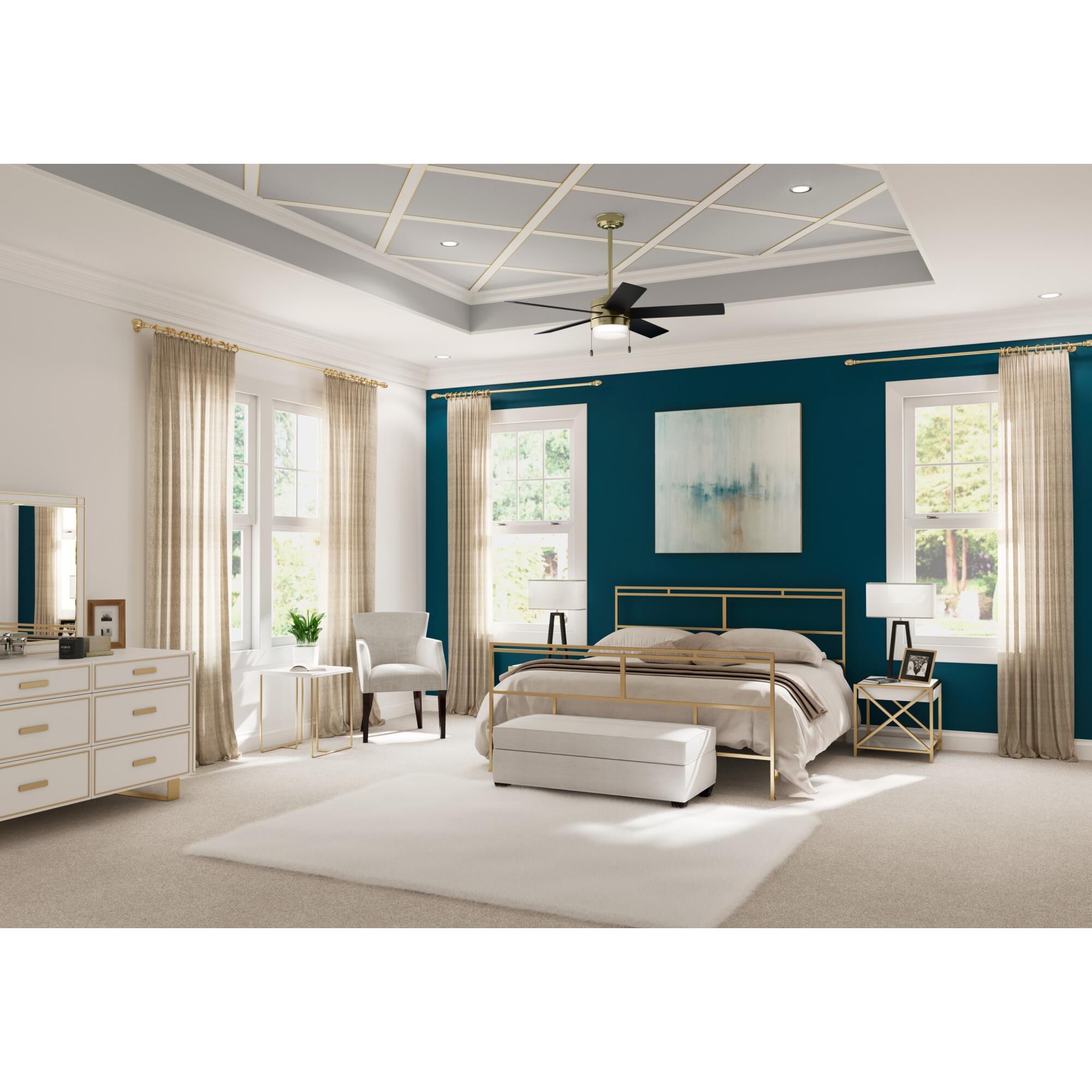 Shown in Modern Brass finish