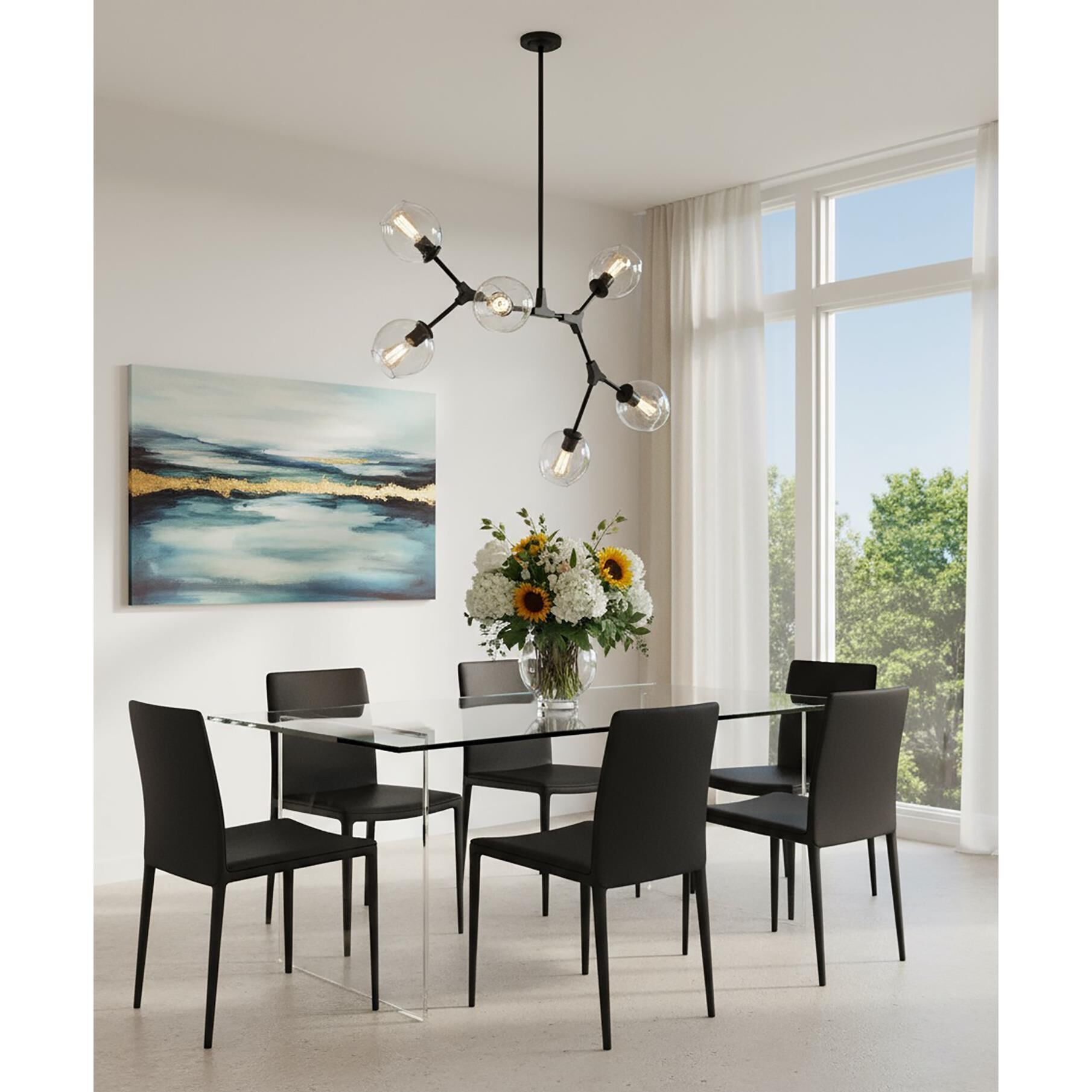 Organic 40 Inch 5 Light Chandelier by Artcraft