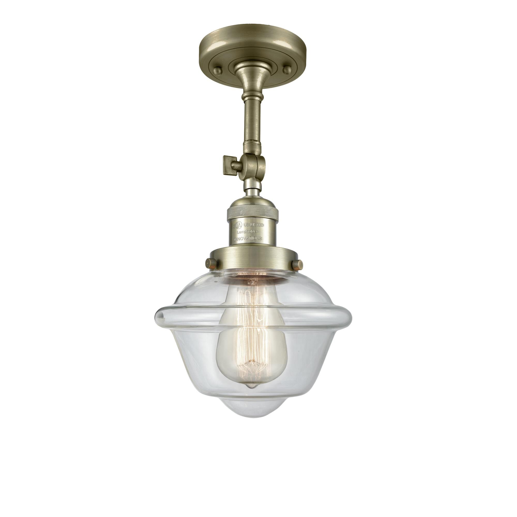 Bruno Marashlian Small Oxford 7 Inch 1 Light Semi Flush Mount by Innovations Lighting