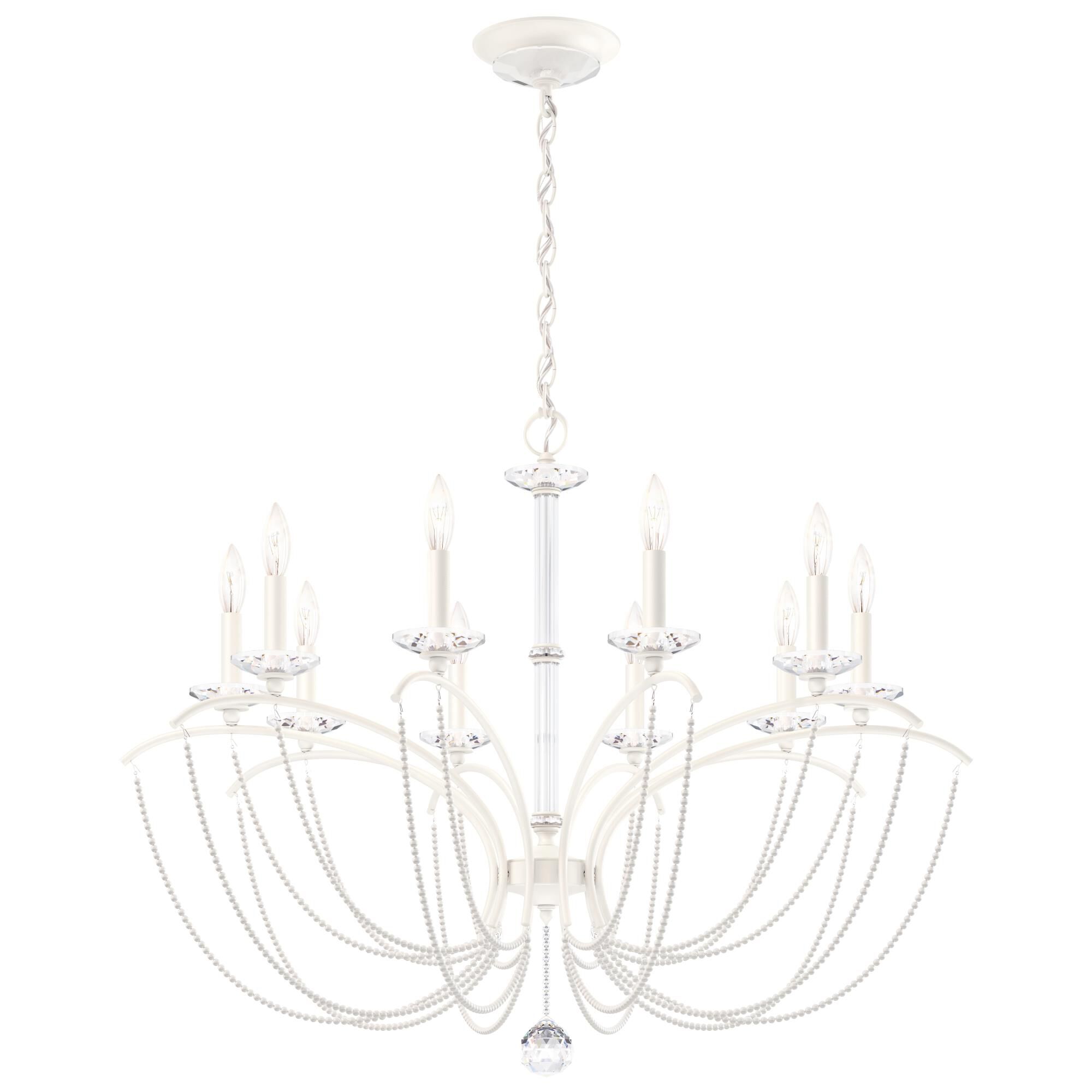 Shown in White finish and White Pearl crystal