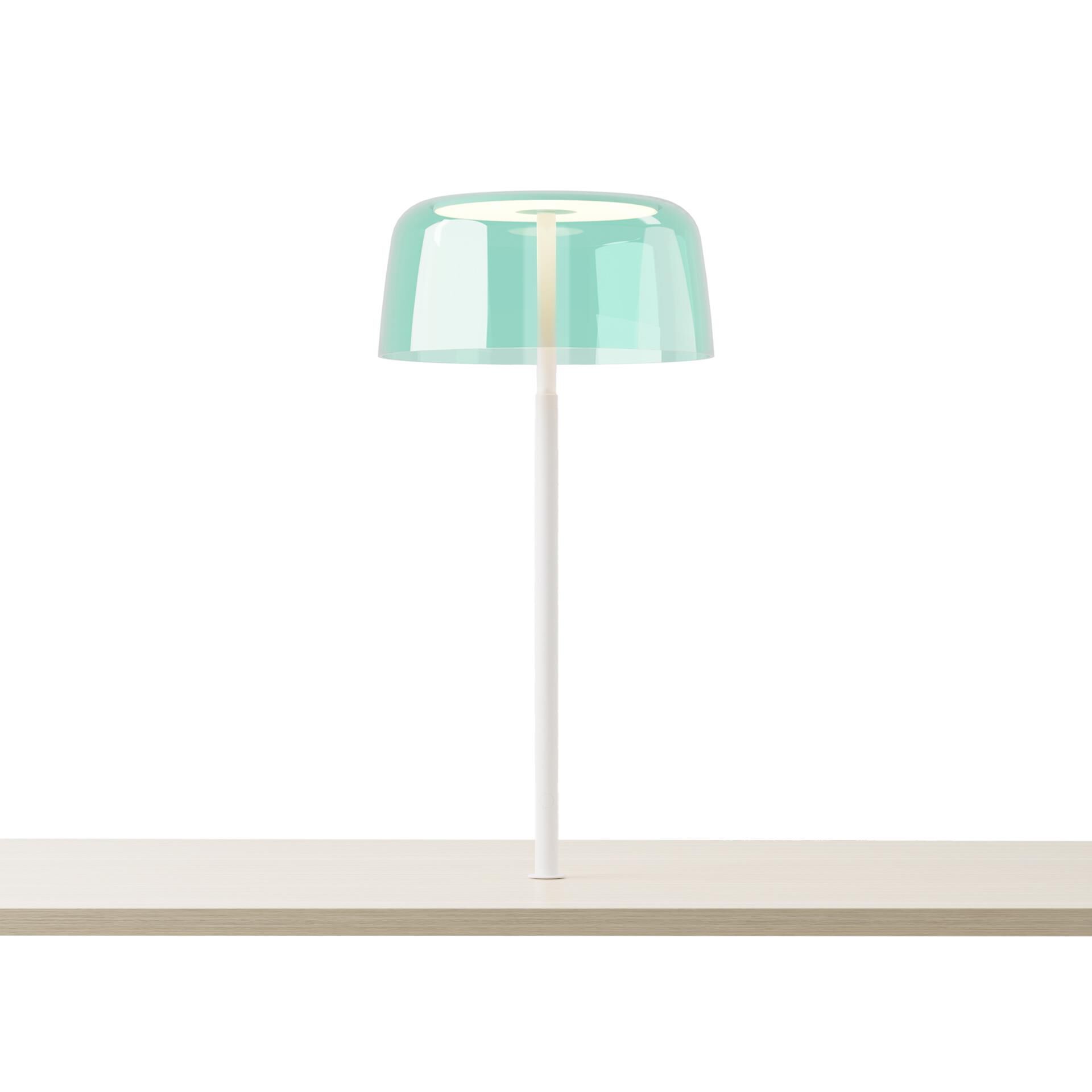 Shown in Matte White finish and Blue shade