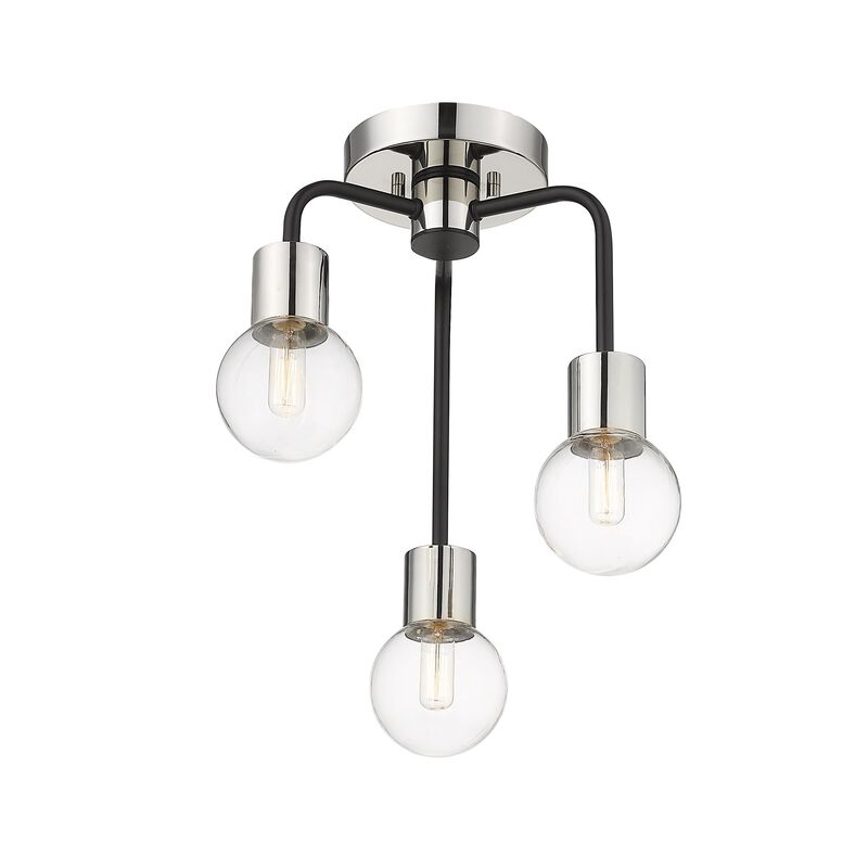 Neutra 14 Inch 3 Light Semi Flush Mount by Z-Lite